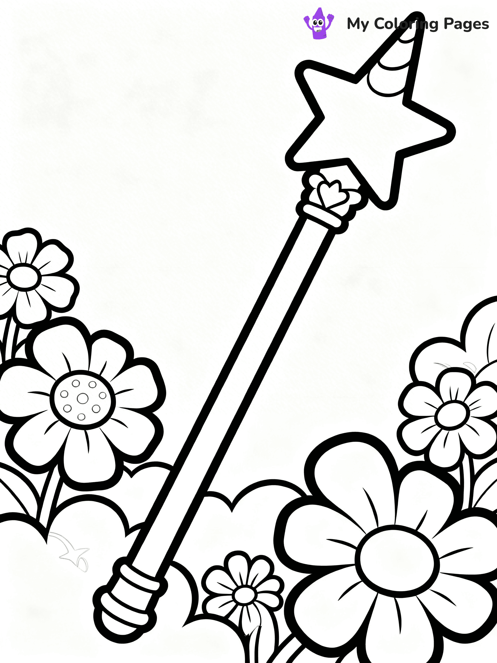 Magic Wand Coloring Pages - 59