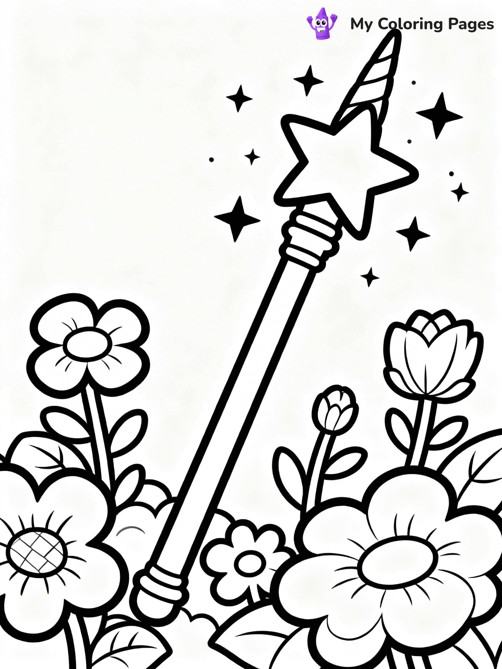 Magic Wand Coloring Pages - 58