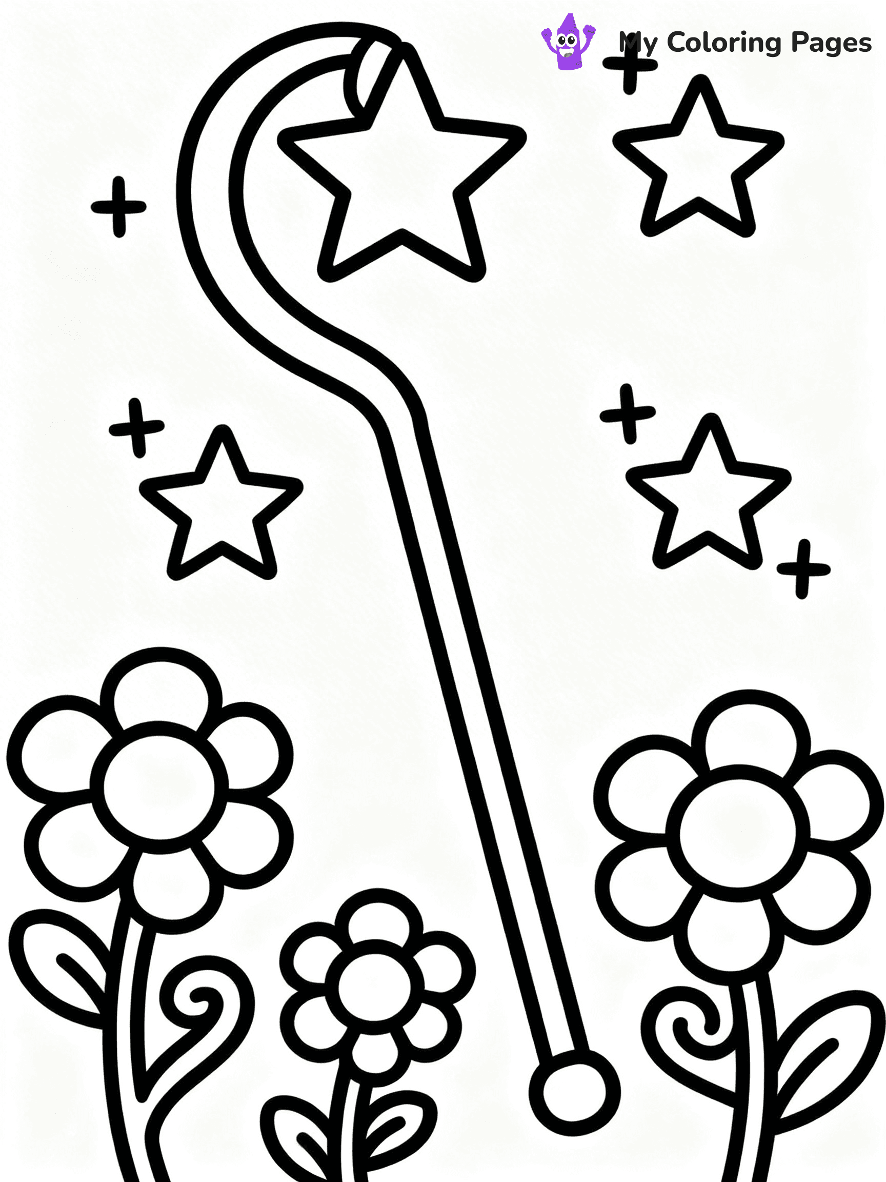 Magic Wand Coloring Pages - 56