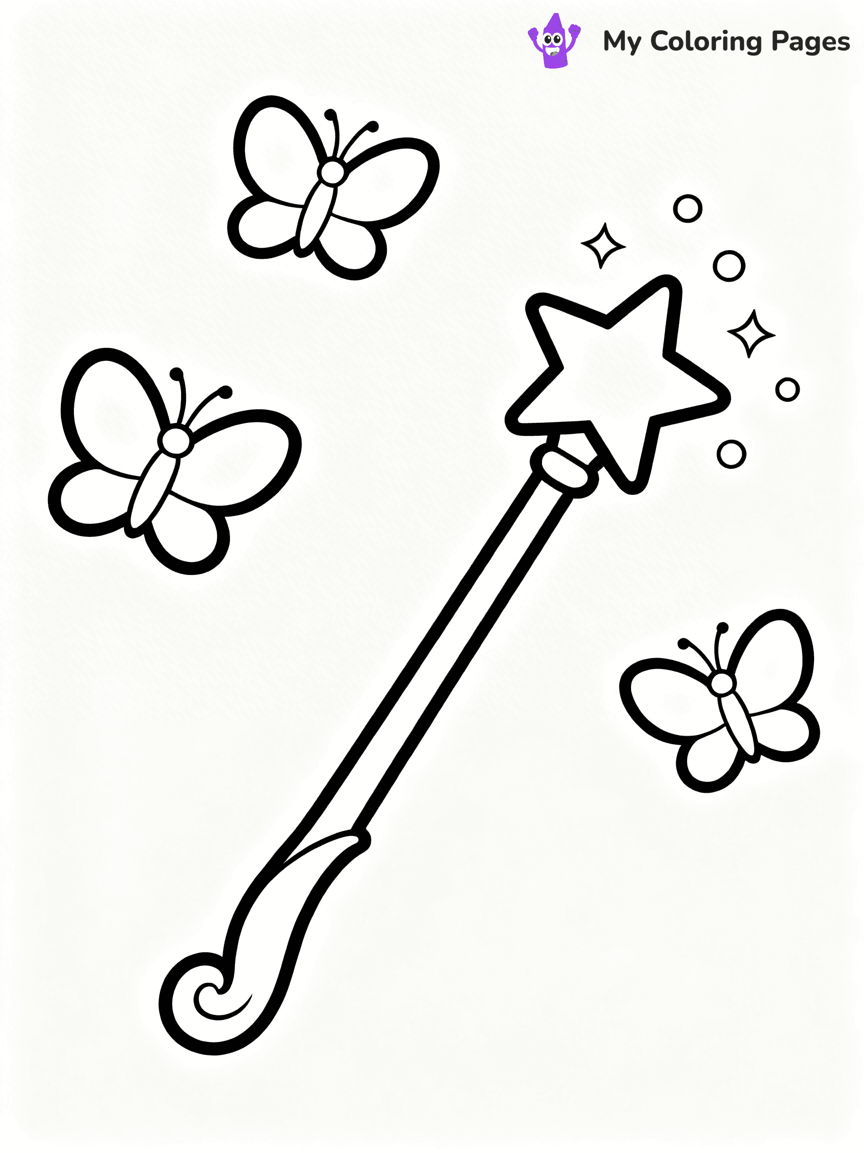 Magic Wand Coloring Pages - 55