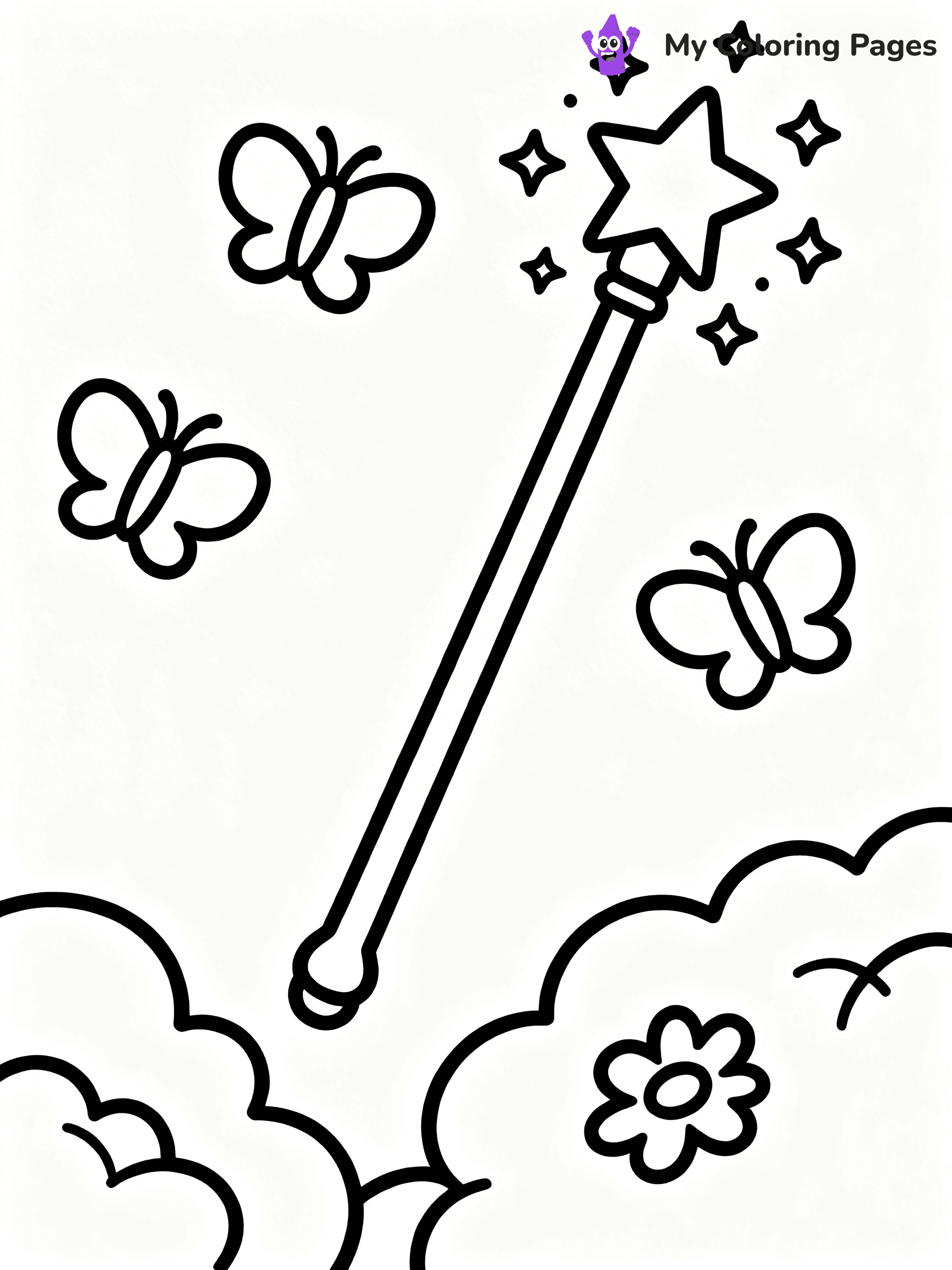 Magic Wand Coloring Pages - 54