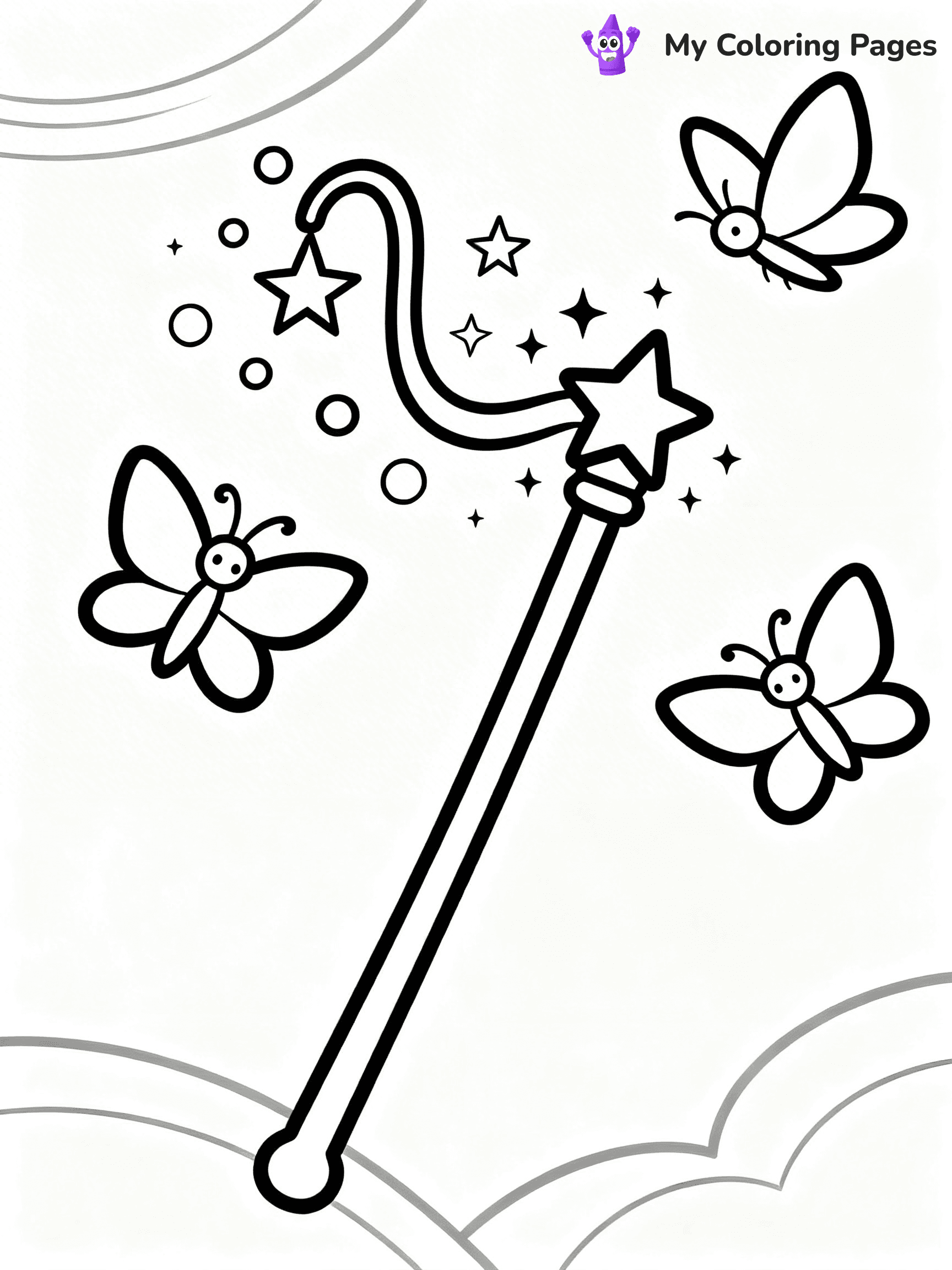 Magic Wand Coloring Pages - 53