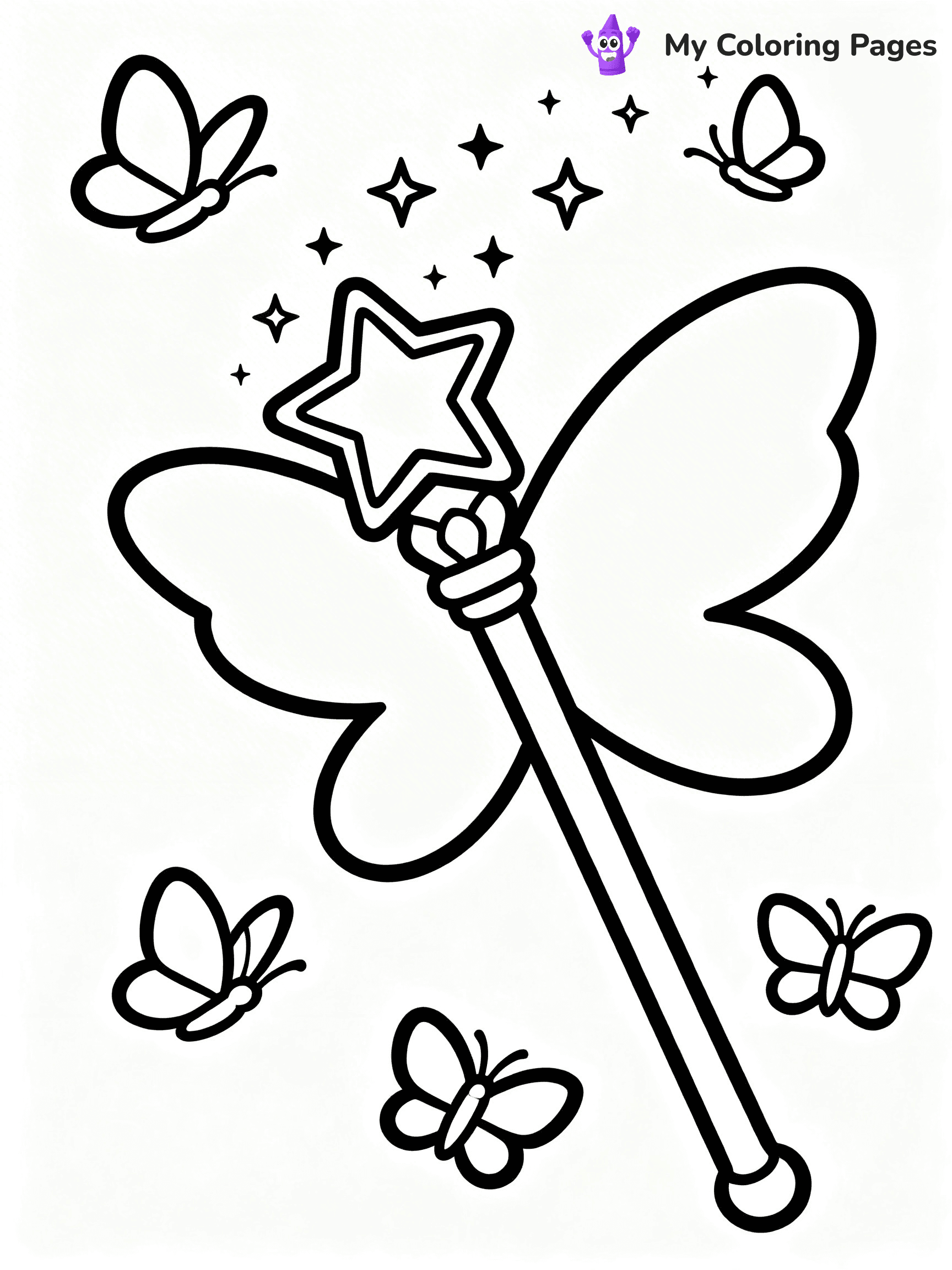 Magic Wand Coloring Pages - 51