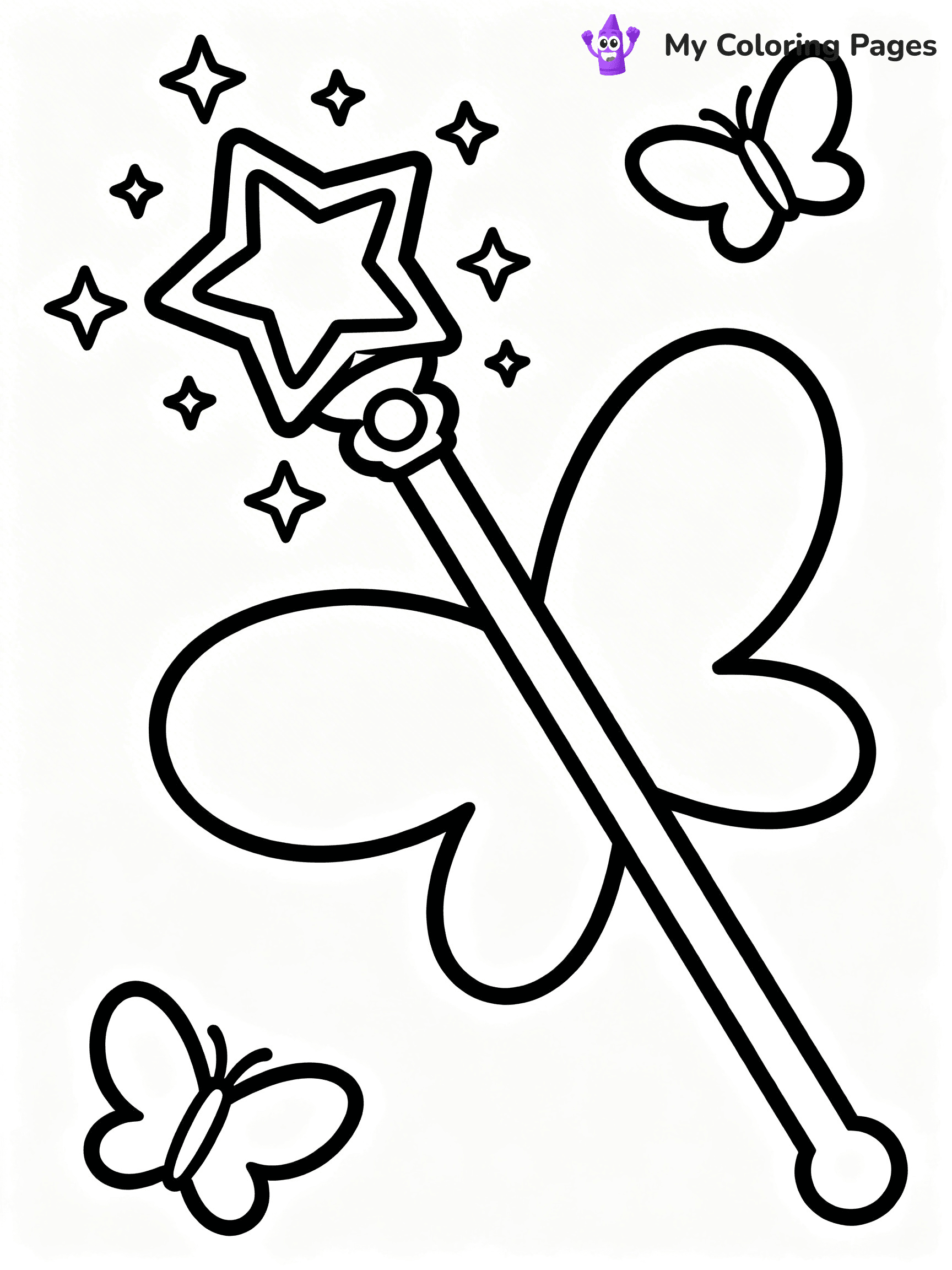 Magic Wand Coloring Pages - 50