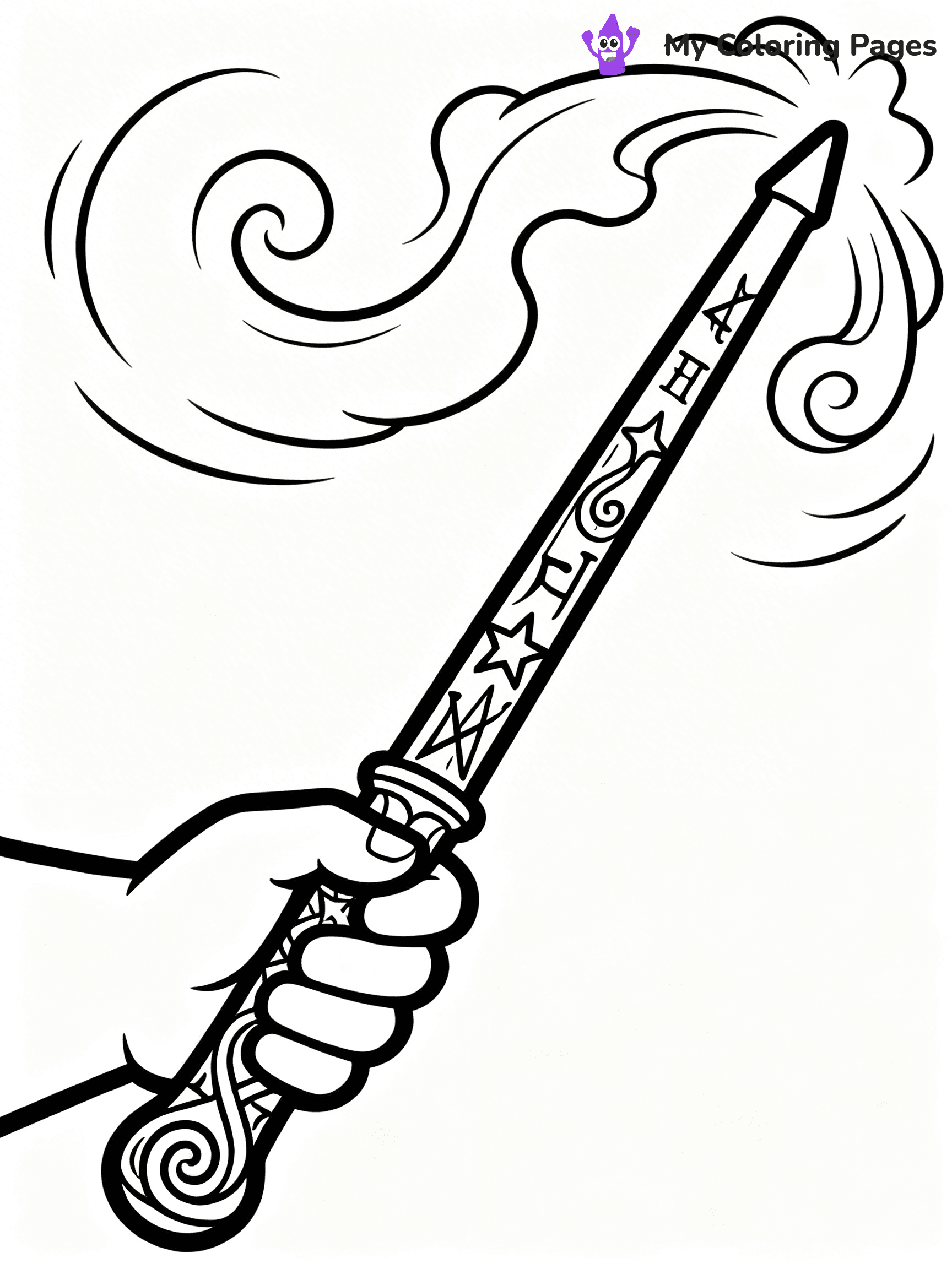 Magic Wand Coloring Pages - 46