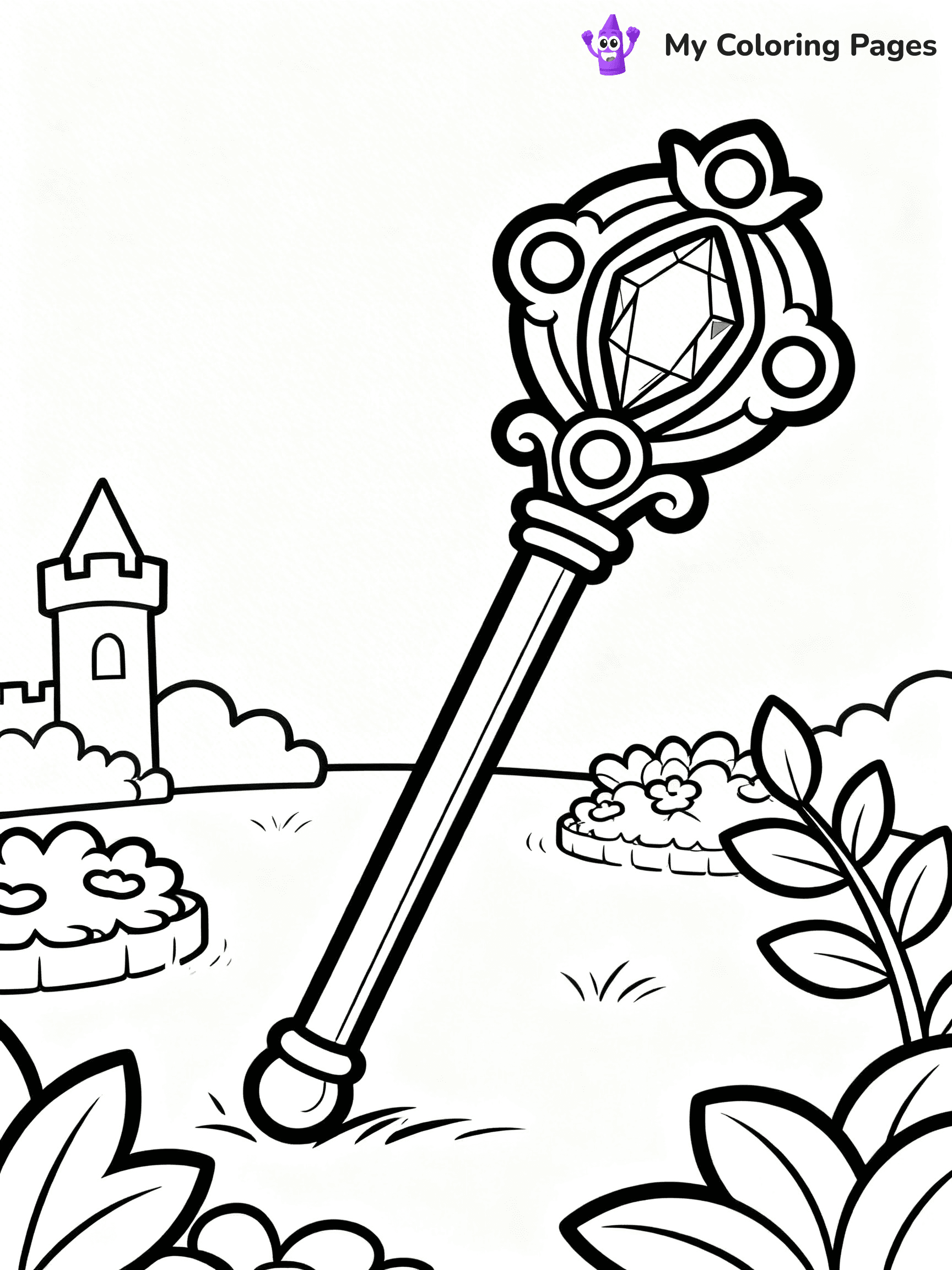 Magic Wand Coloring Pages - 43