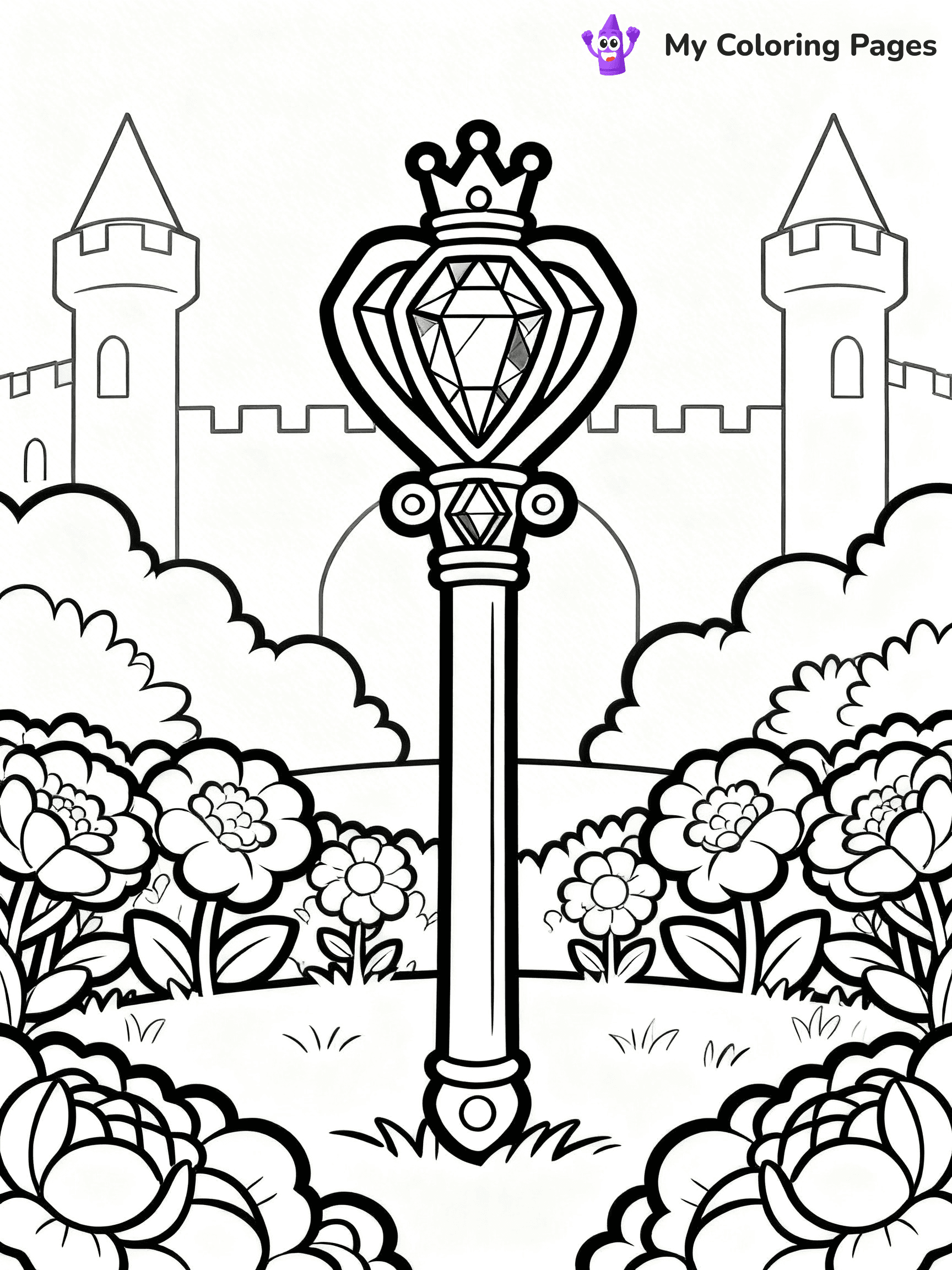 Magic Wand Coloring Pages - 42