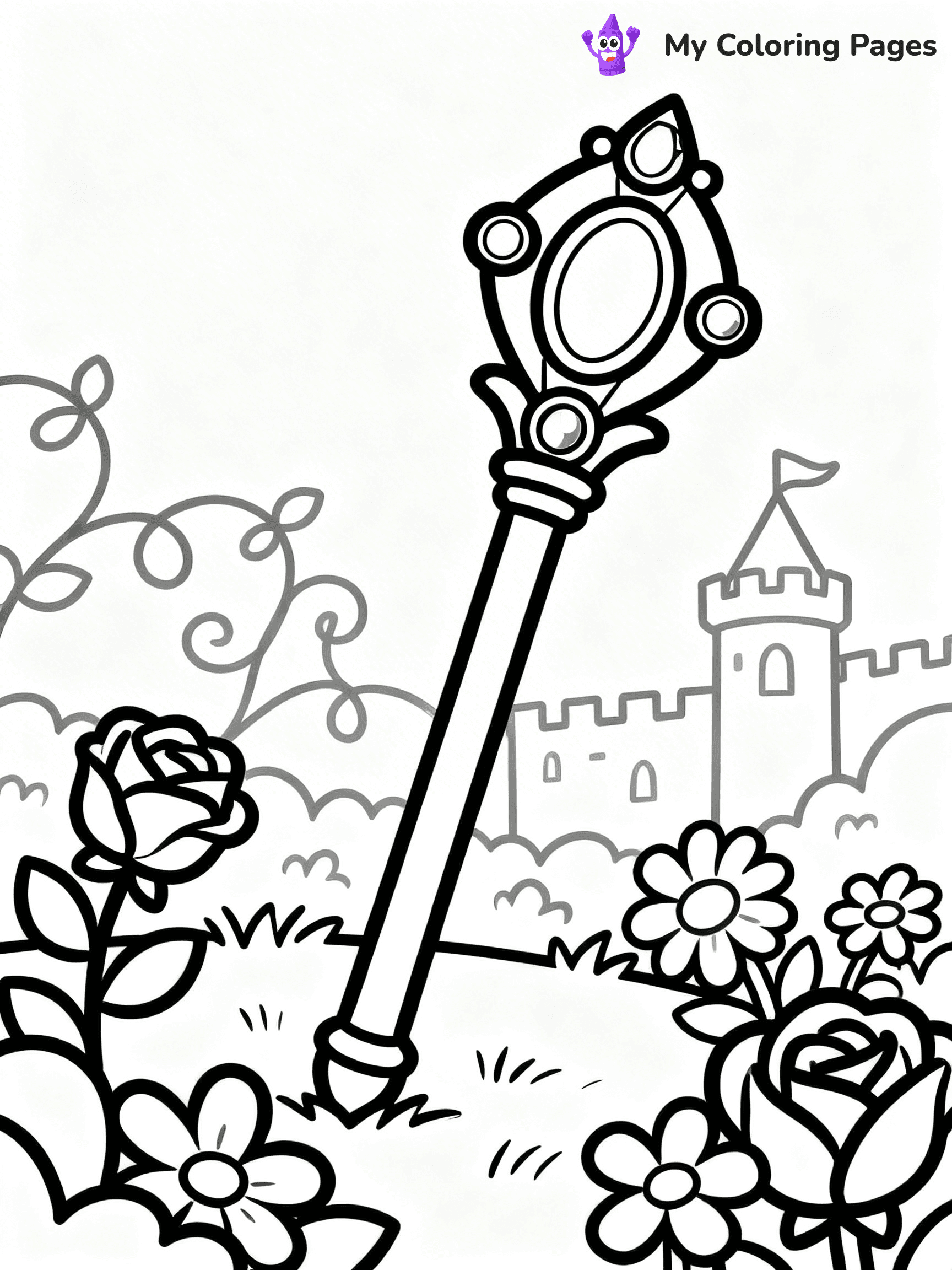 Magic Wand Coloring Pages - 41