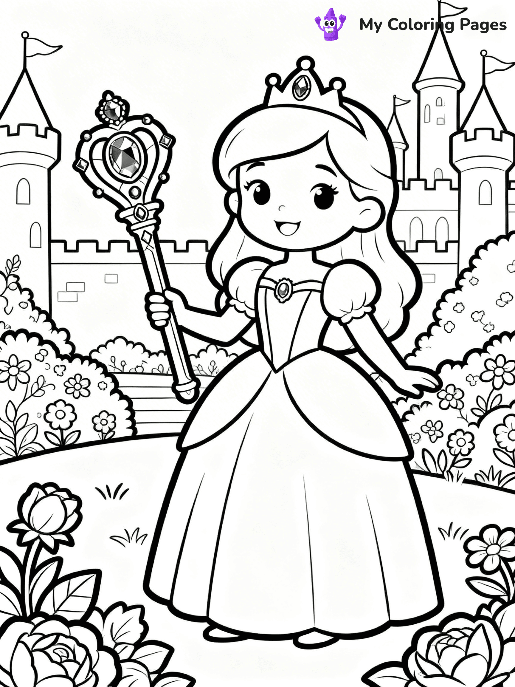 Magic Wand Coloring Pages - 40