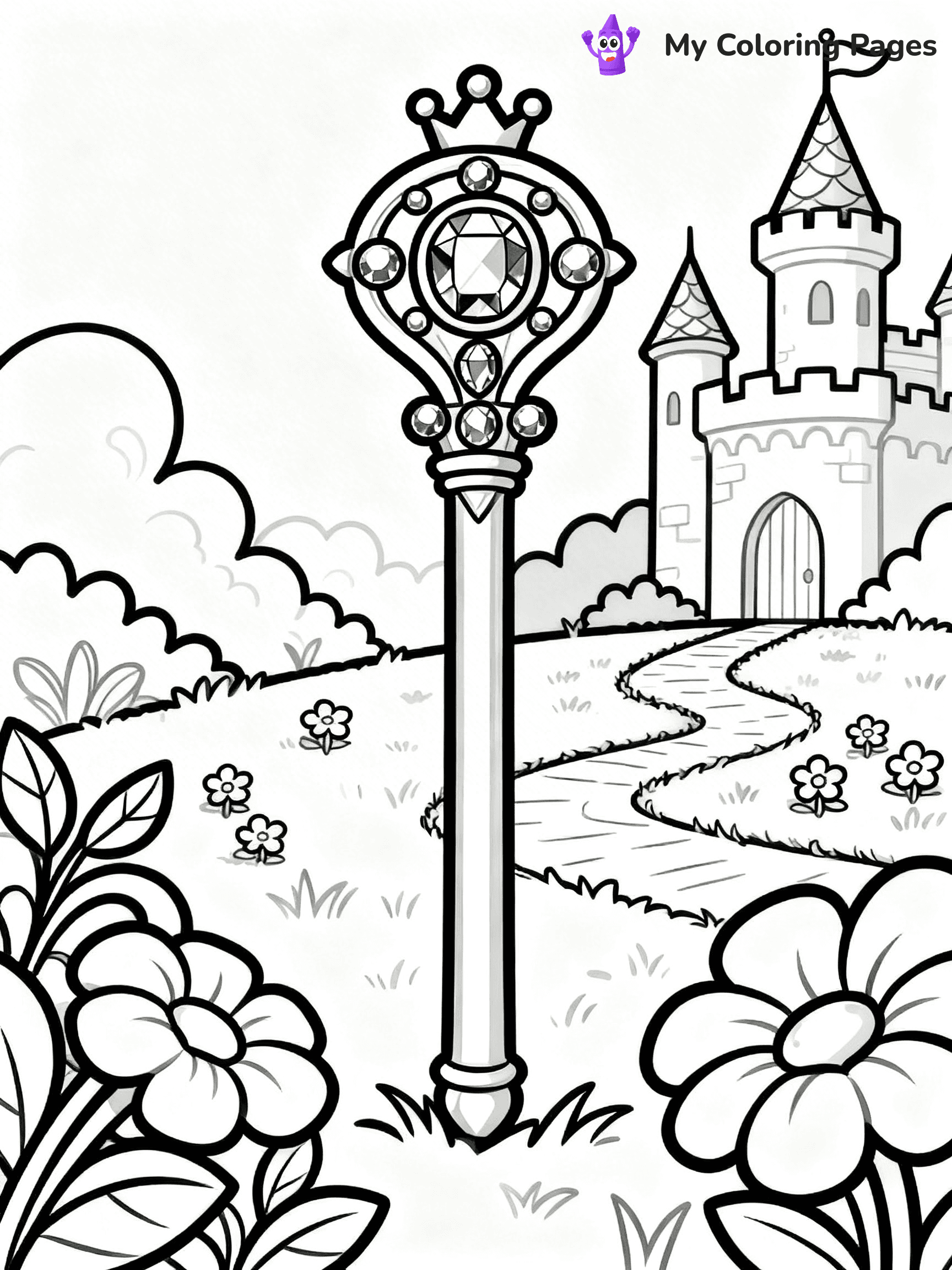Magic Wand Coloring Pages - 39