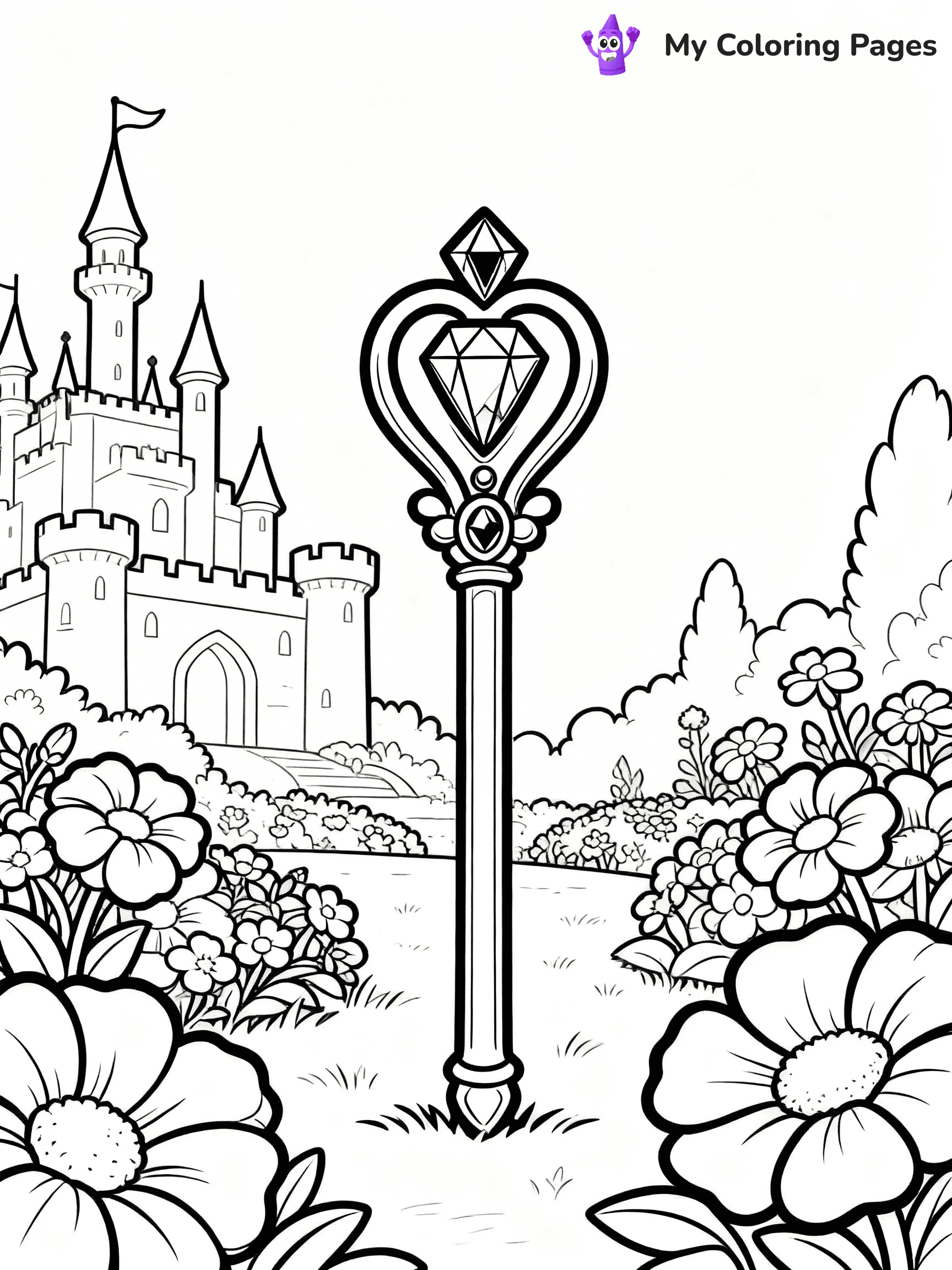 Magic Wand Coloring Pages - 38