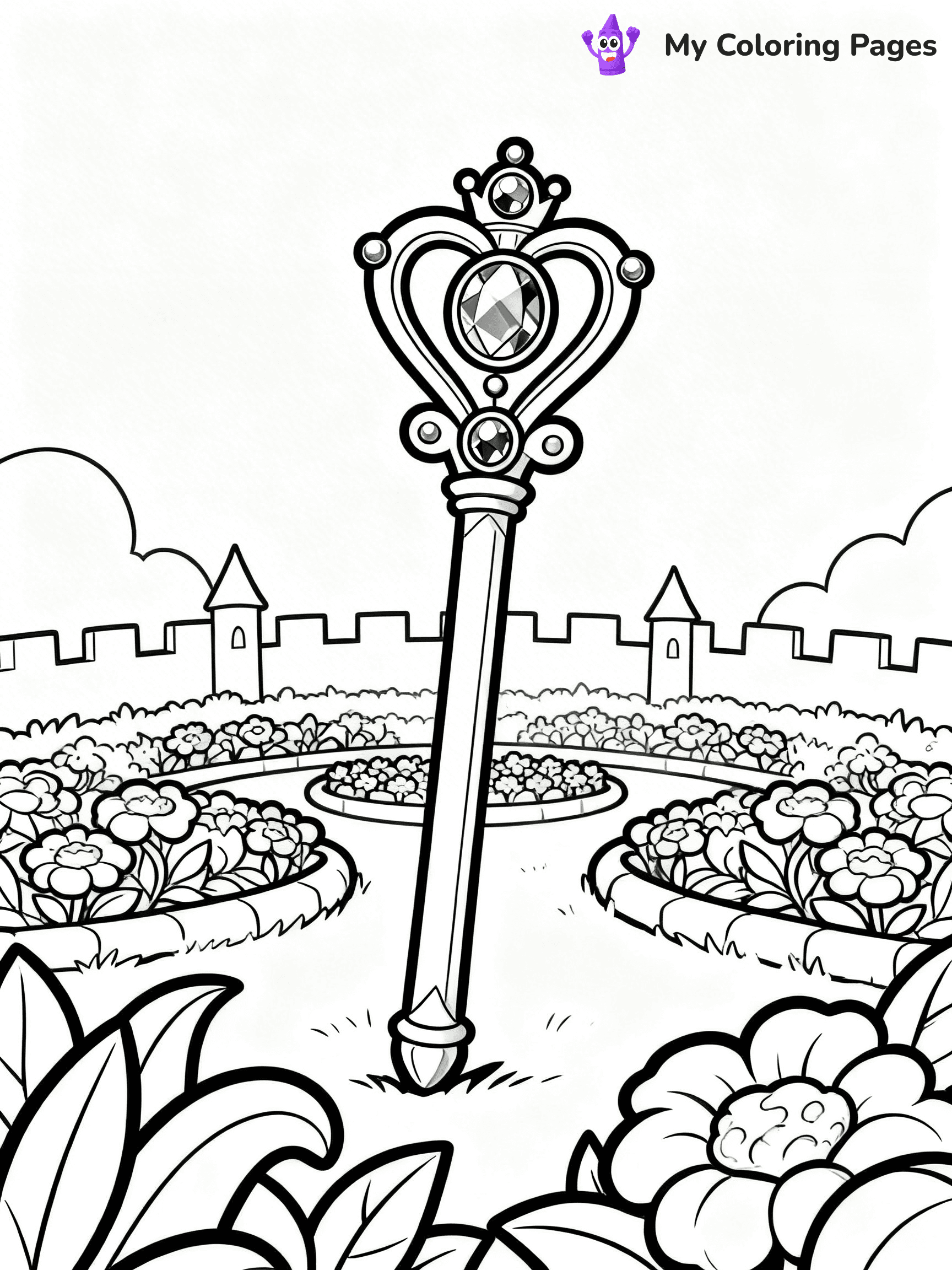 Magic Wand Coloring Pages - 37