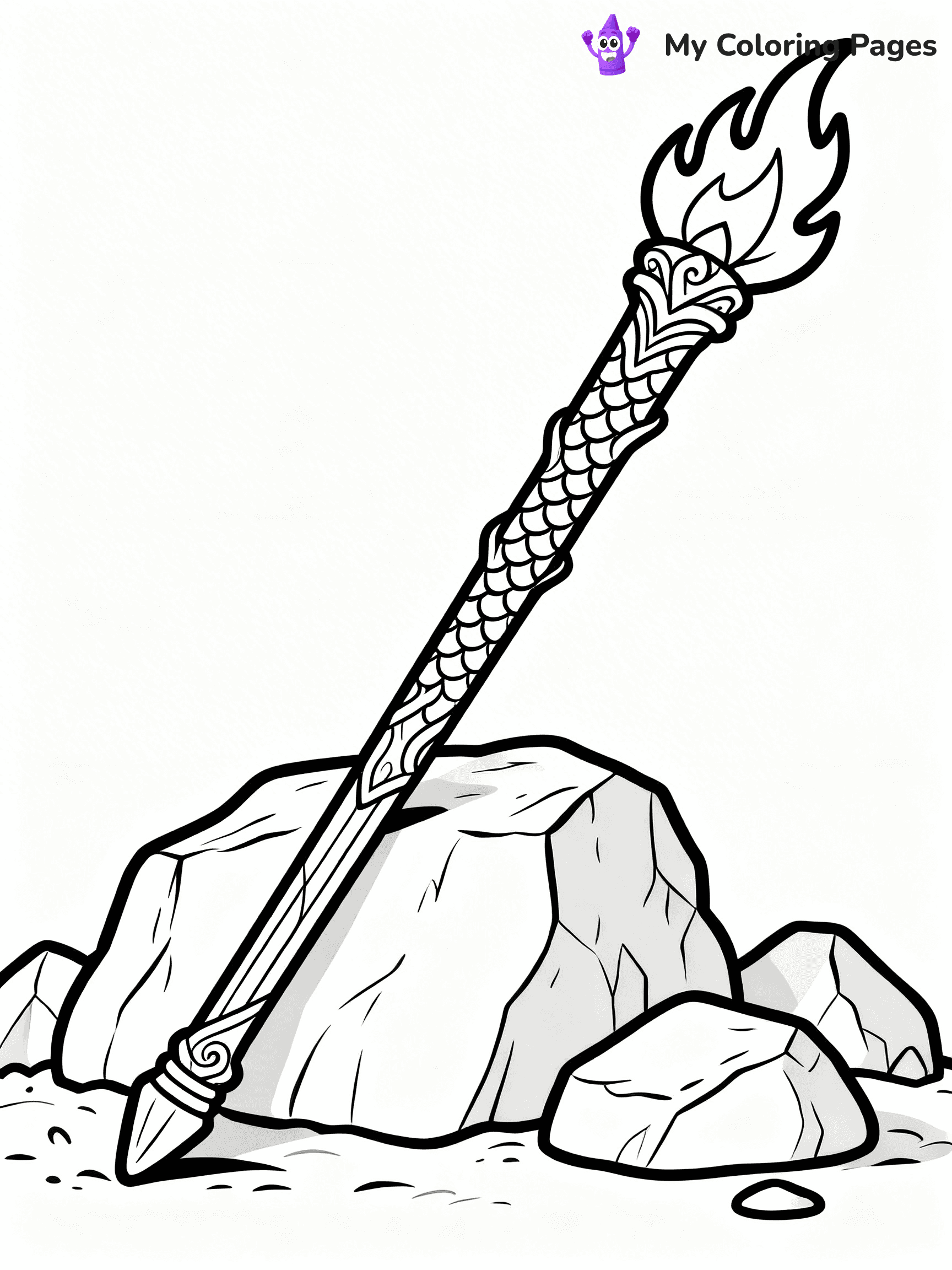 Magic Wand Coloring Pages - 35