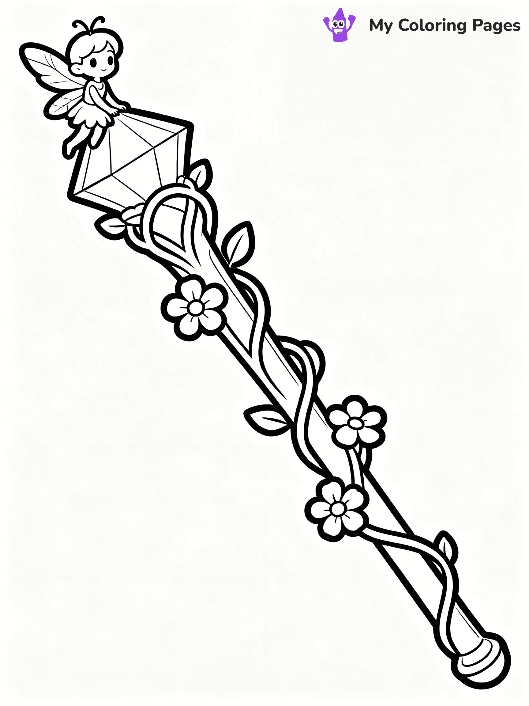 Magic Wand Coloring Pages - 23