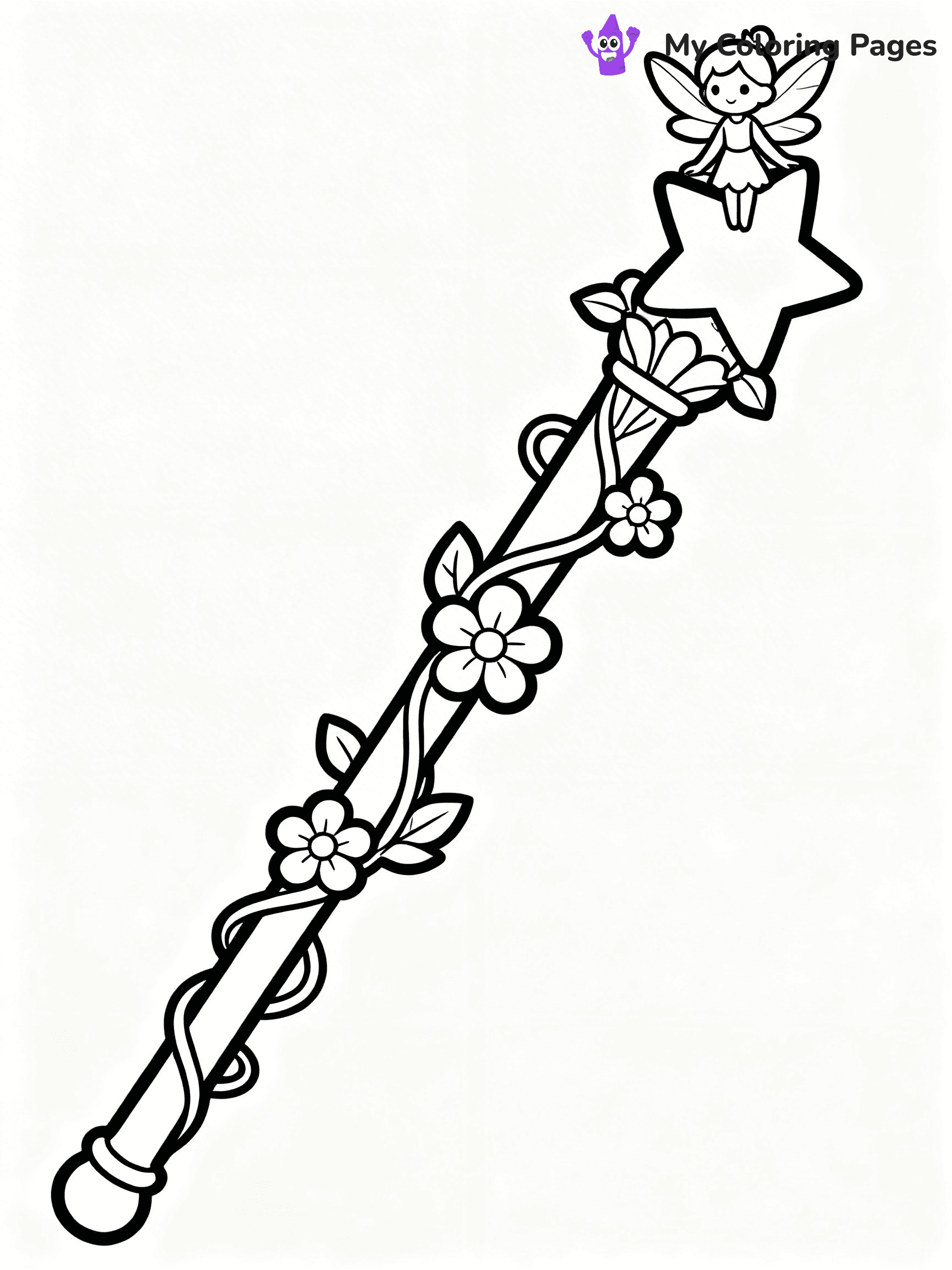 Magic Wand Coloring Pages - 22