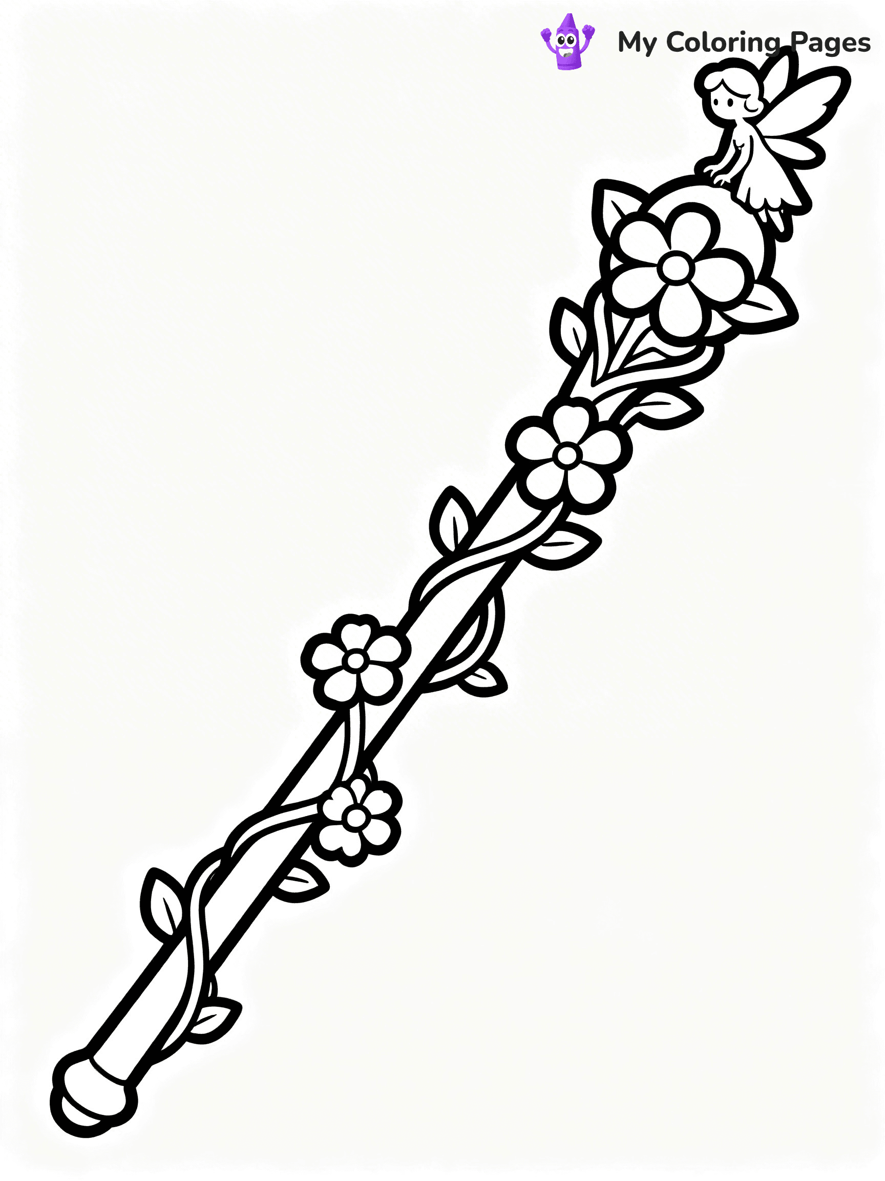 Magic Wand Coloring Pages - 21