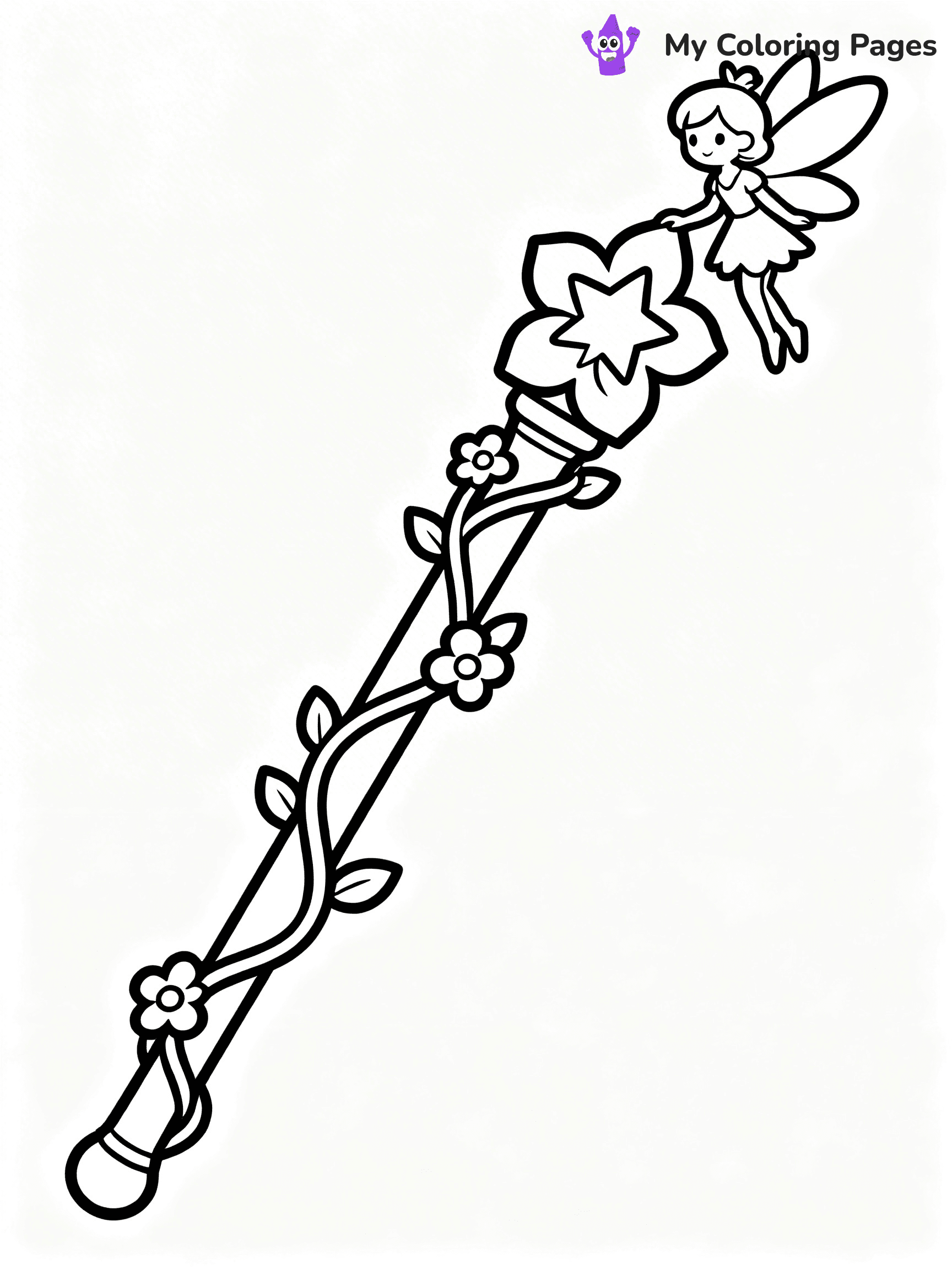 Magic Wand Coloring Pages - 20