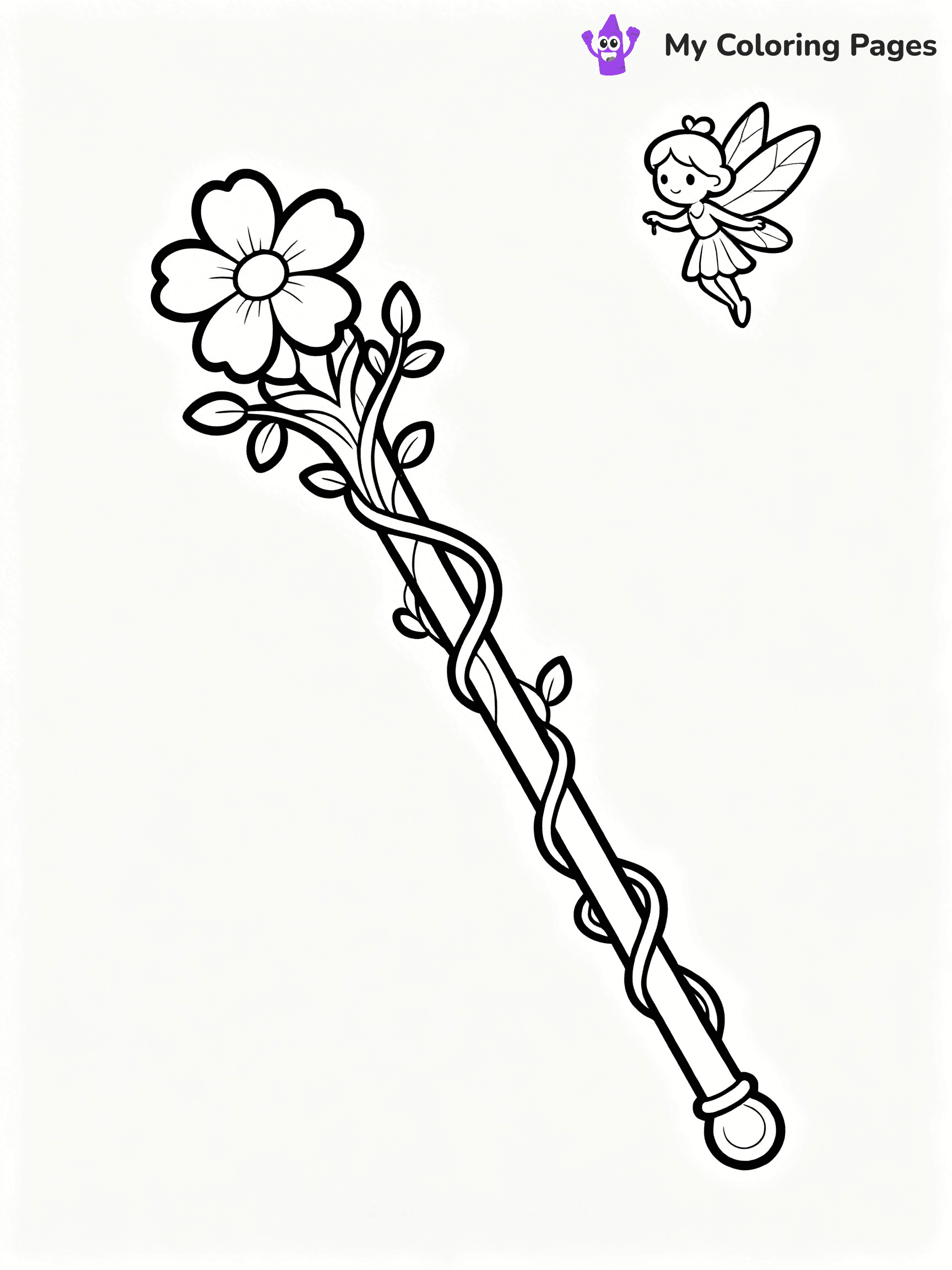 Magic Wand Coloring Pages - 17