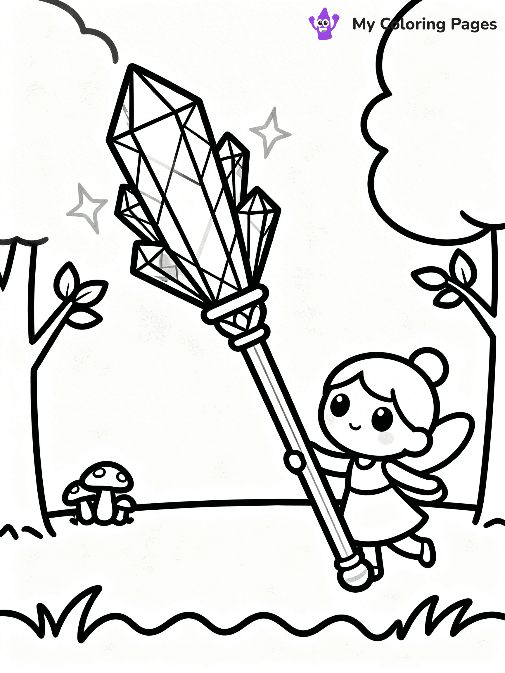 Magic Wand Coloring Pages - 10