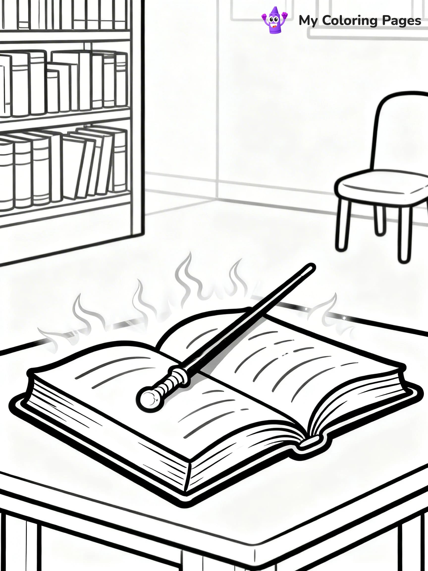 Magic Wand Coloring Pages - 8
