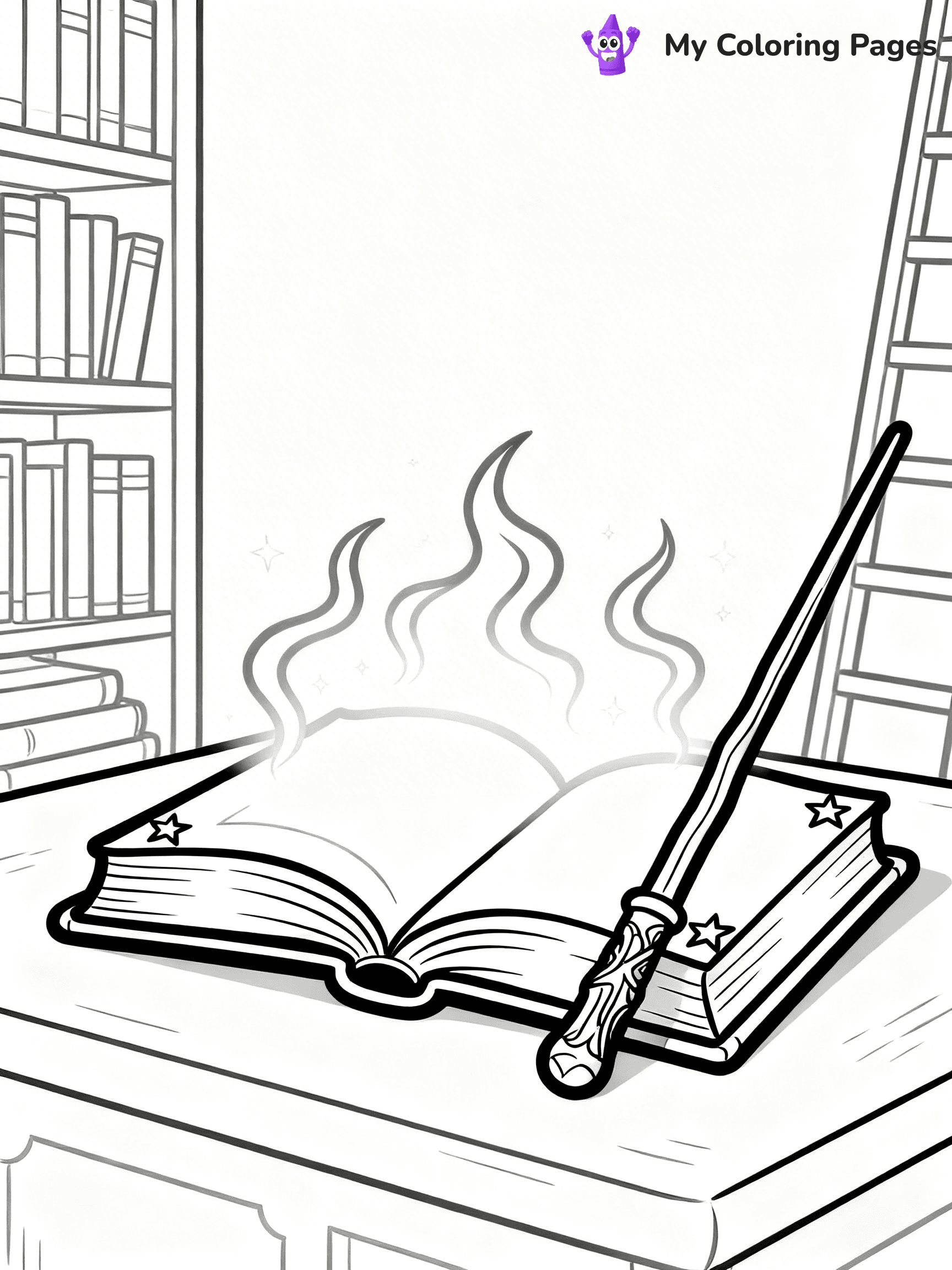 Magic Wand Coloring Pages - 7