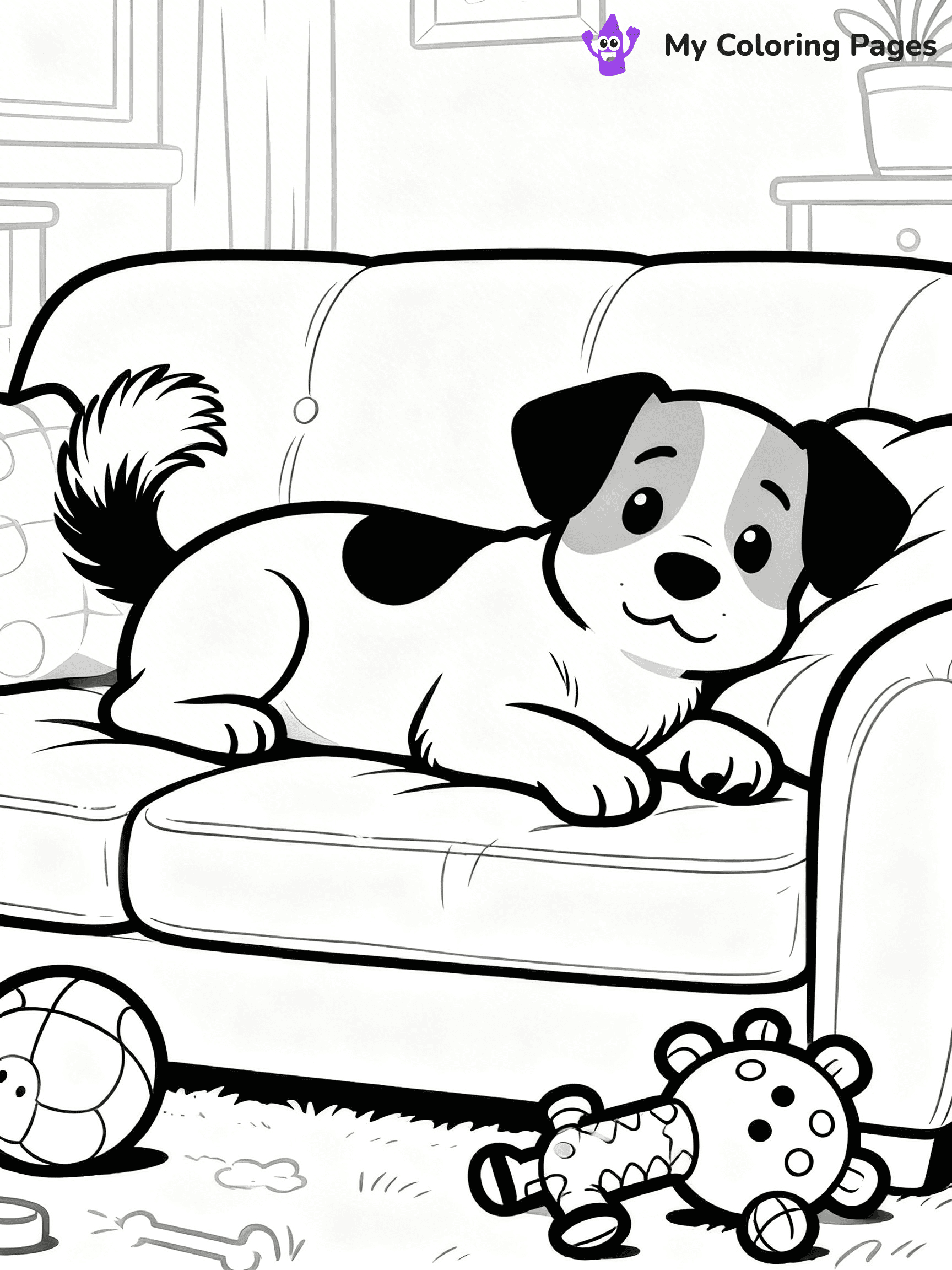 Couch Coloring Pages - 23