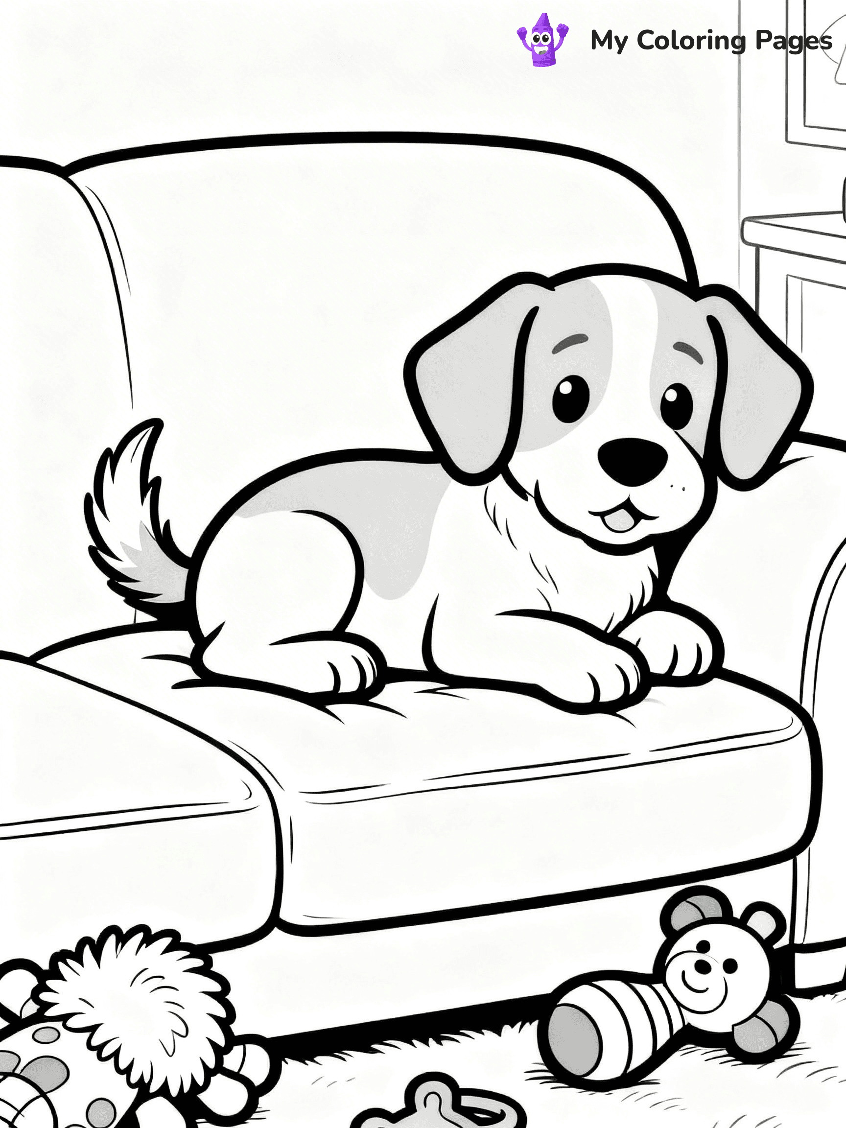 Couch Coloring Pages - 22