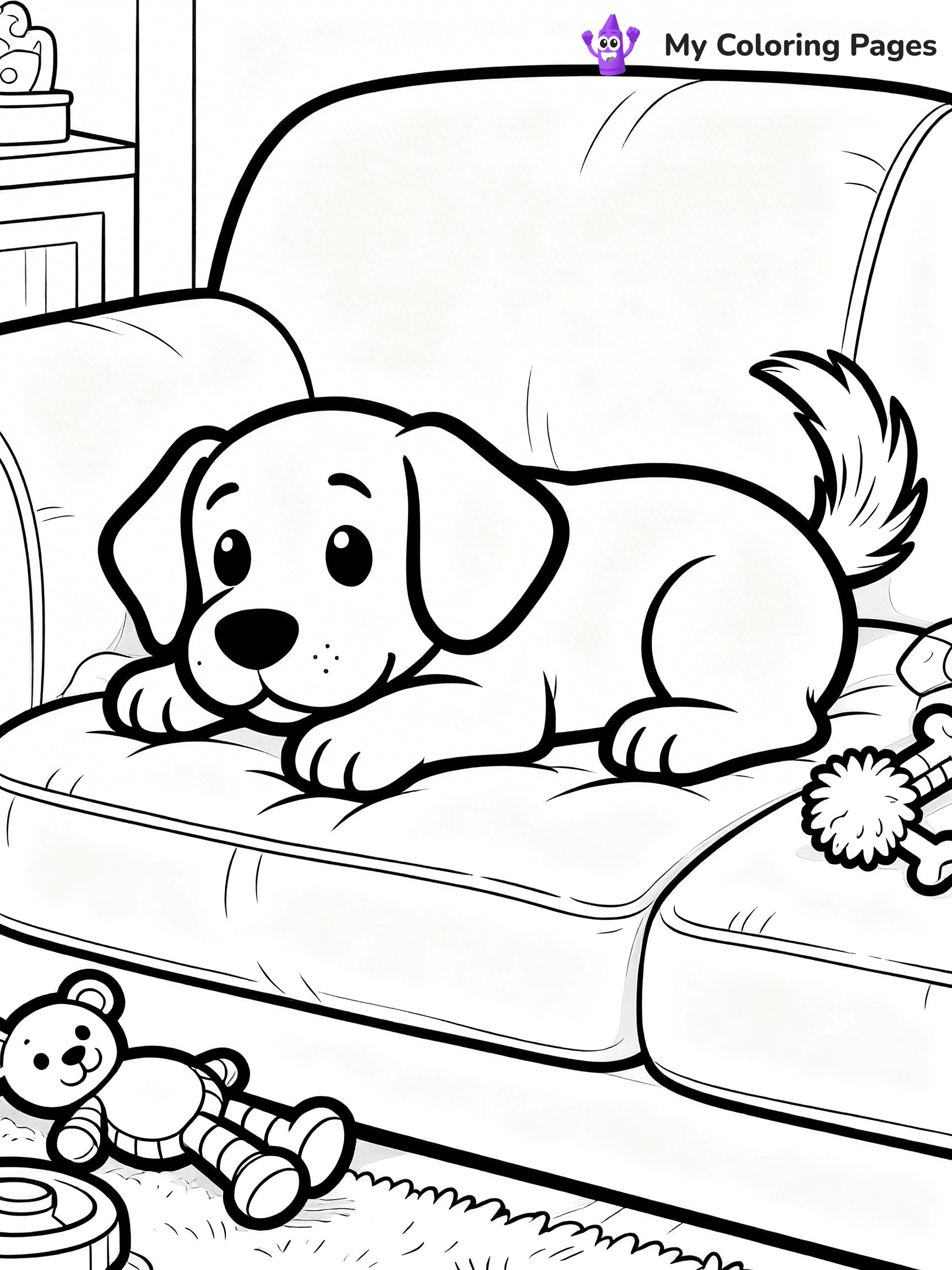 Couch Coloring Pages - 21
