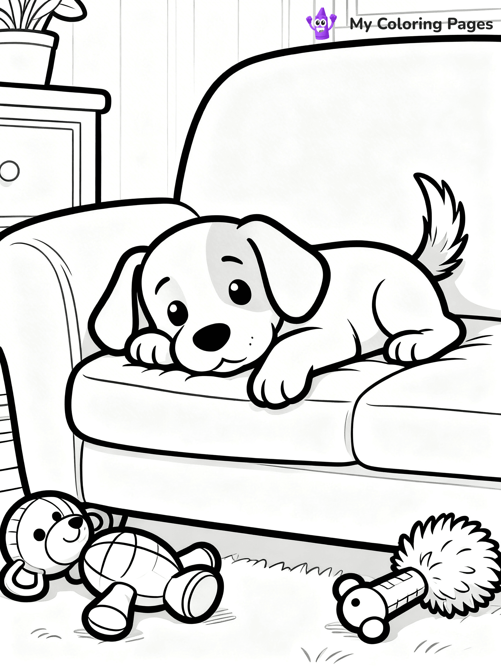 Couch Coloring Pages - 20