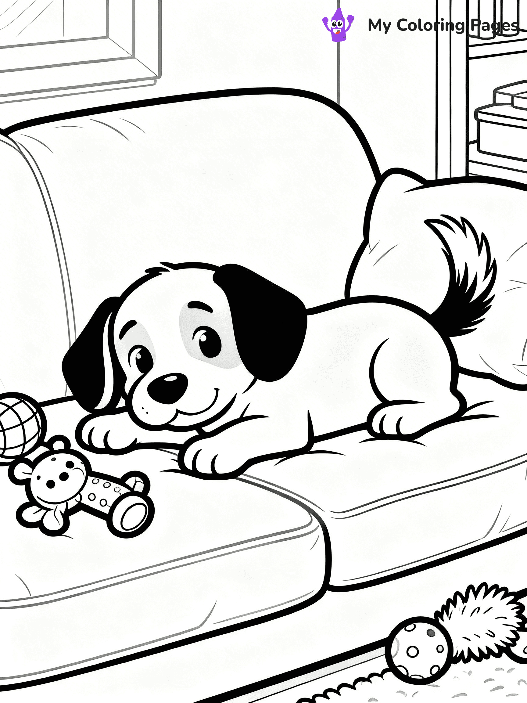 Couch Coloring Pages - 19
