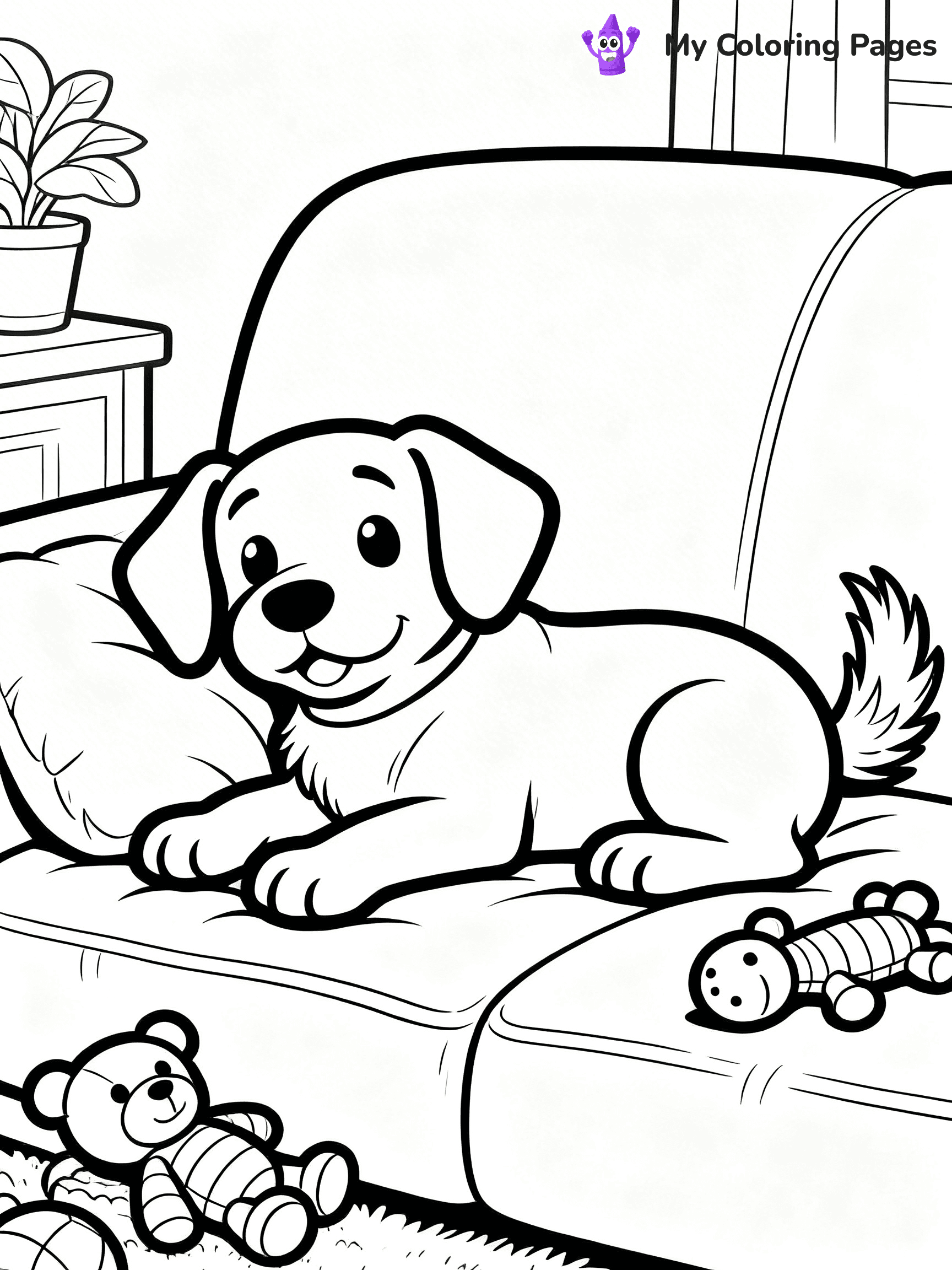 Couch Coloring Pages - 18