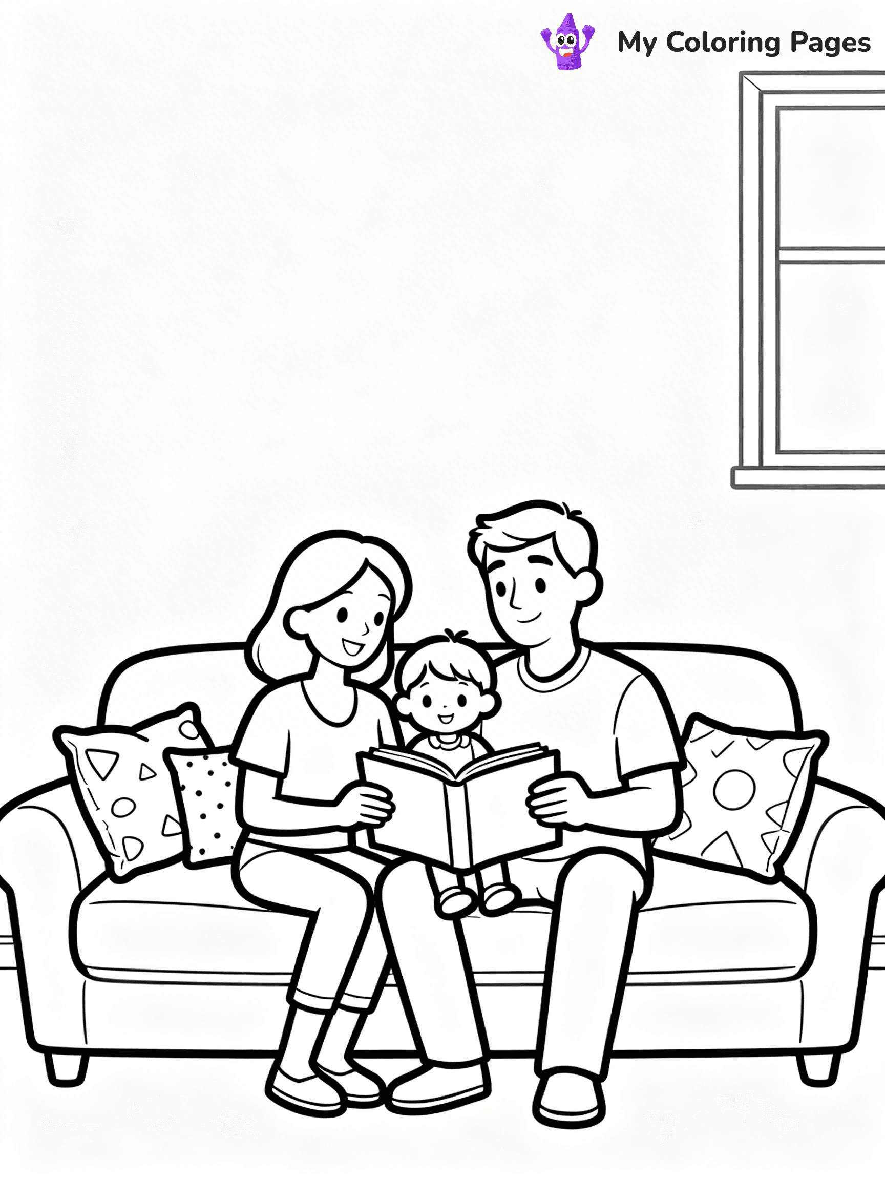Couch Coloring Pages - 16
