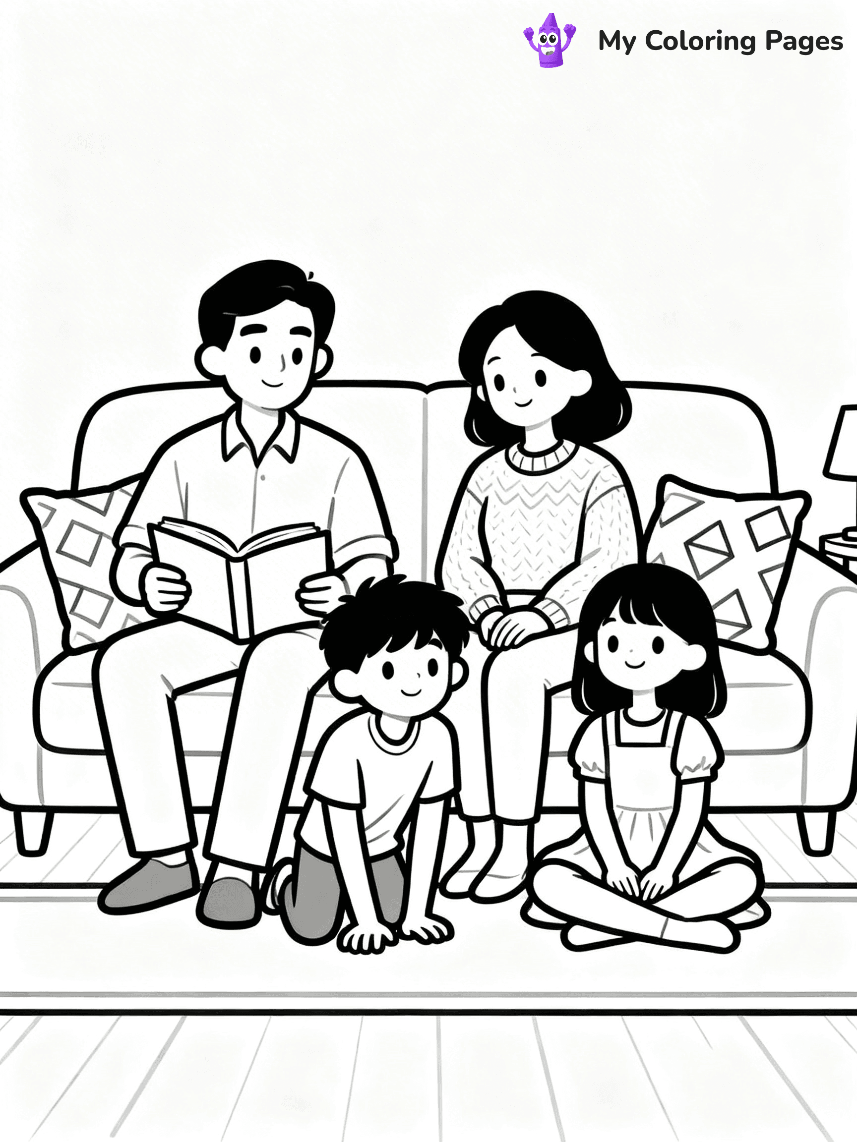 Couch Coloring Pages - 15