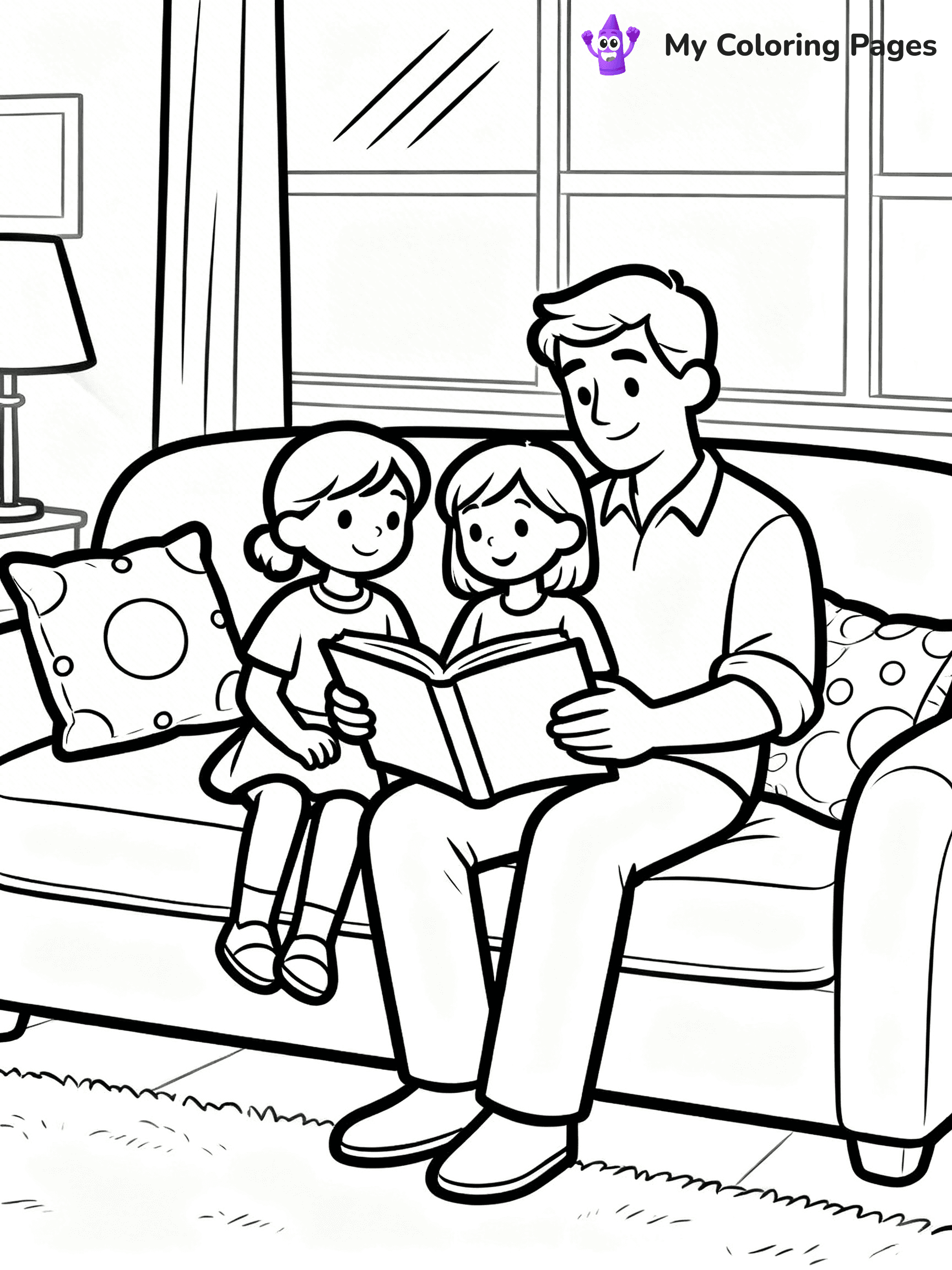 Couch Coloring Pages - 14