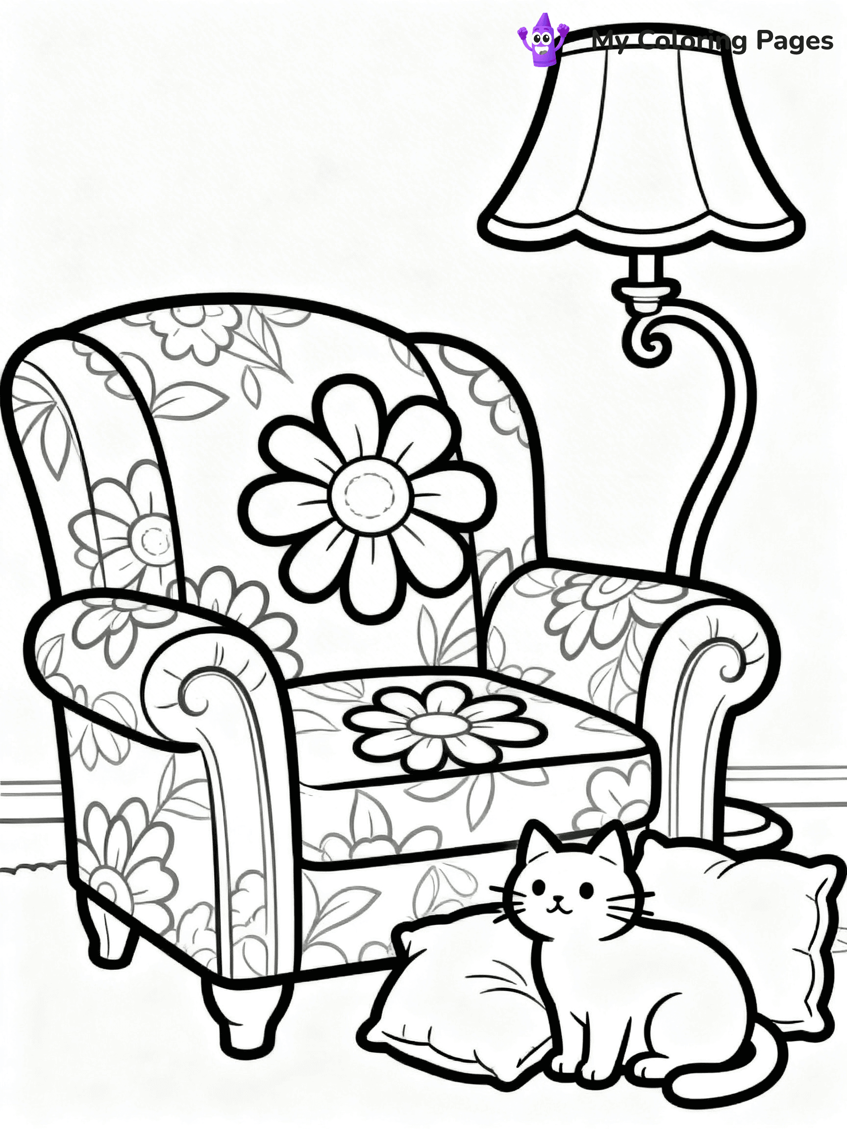 Couch Coloring Pages - 9
