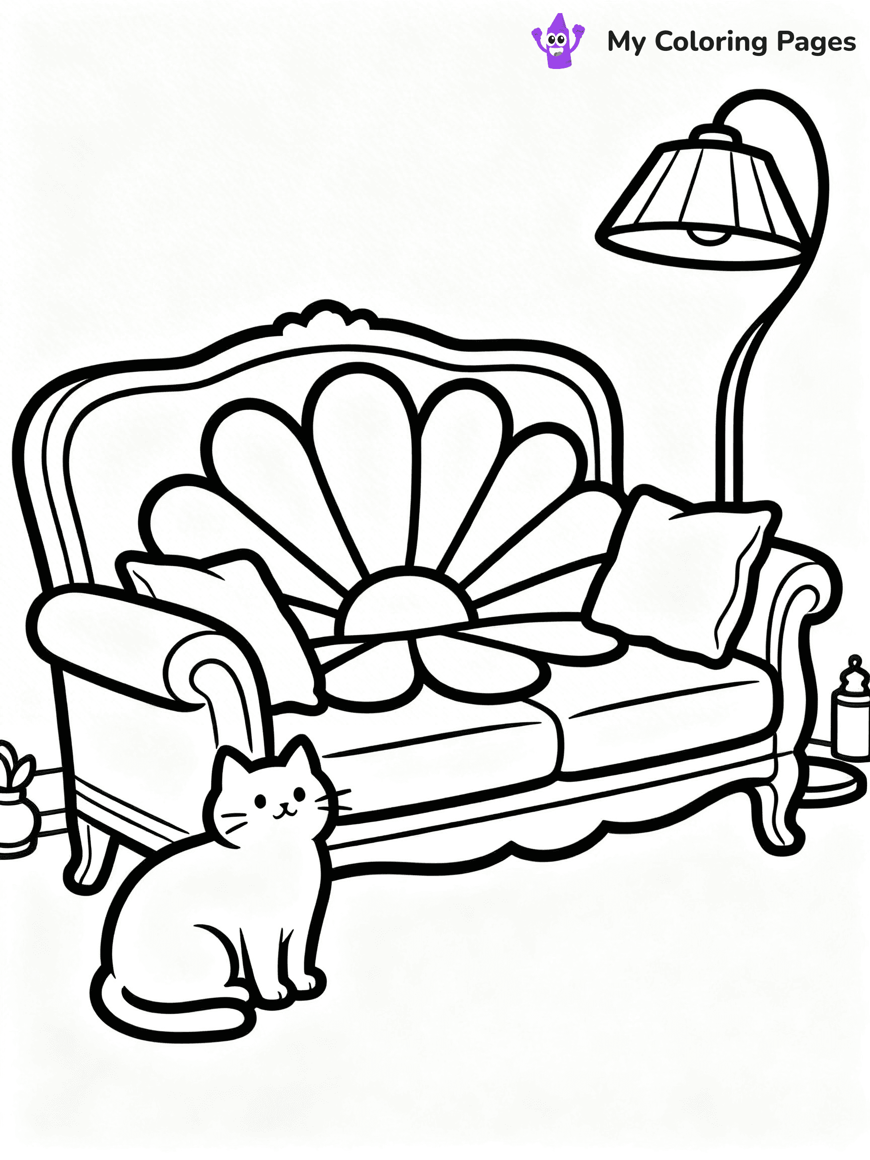 Couch Coloring Pages - 7