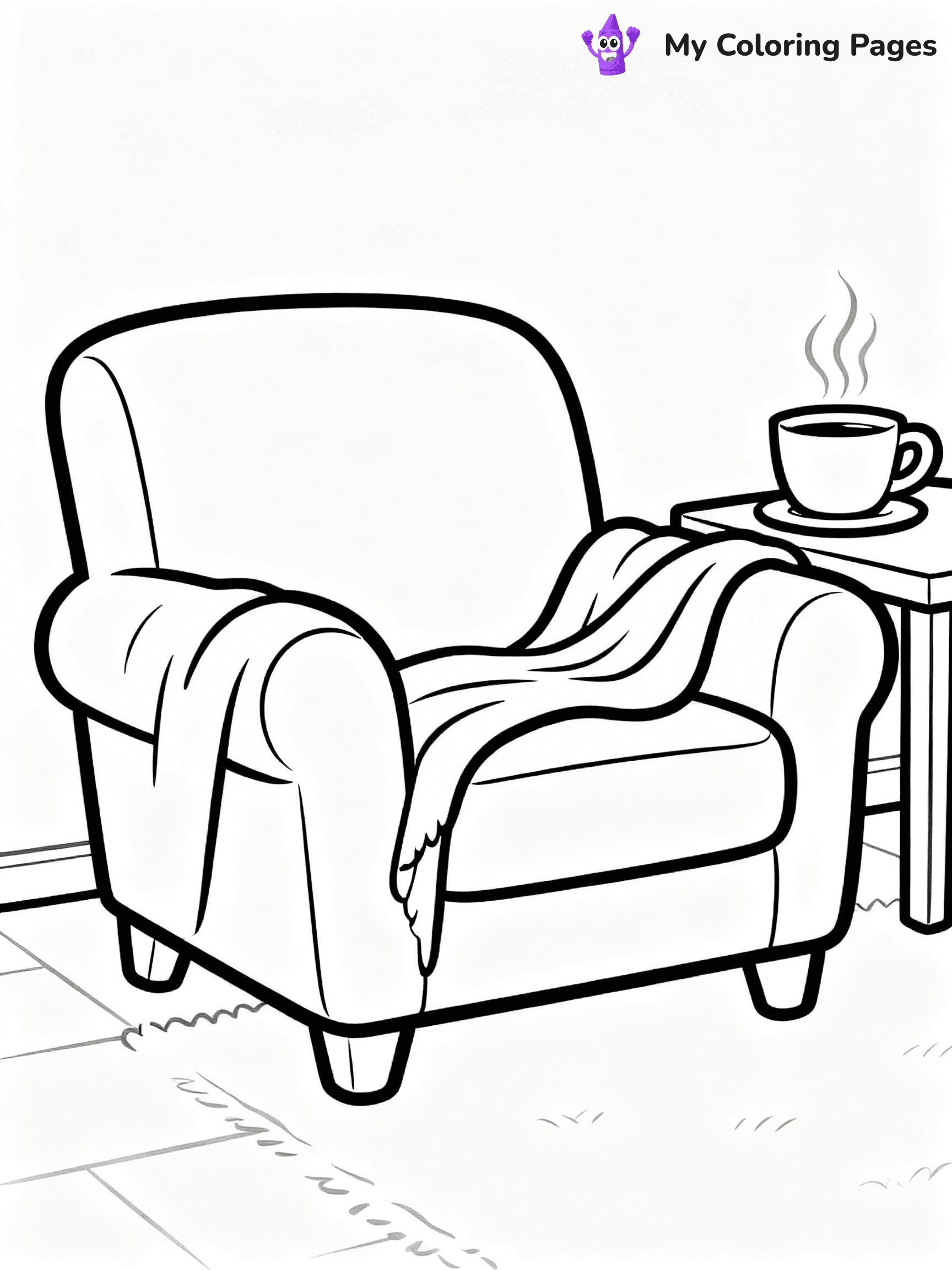 Couch Coloring Pages - 6