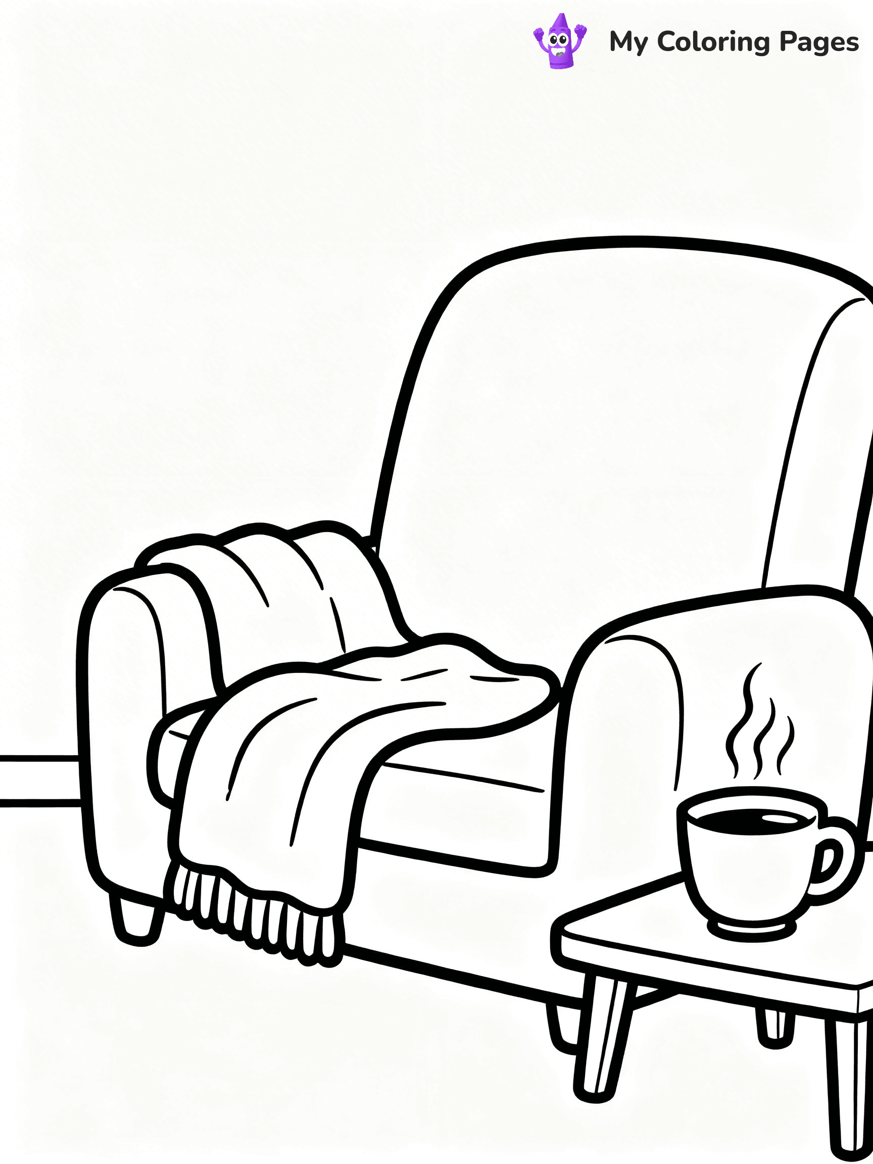 Couch Coloring Pages - 5