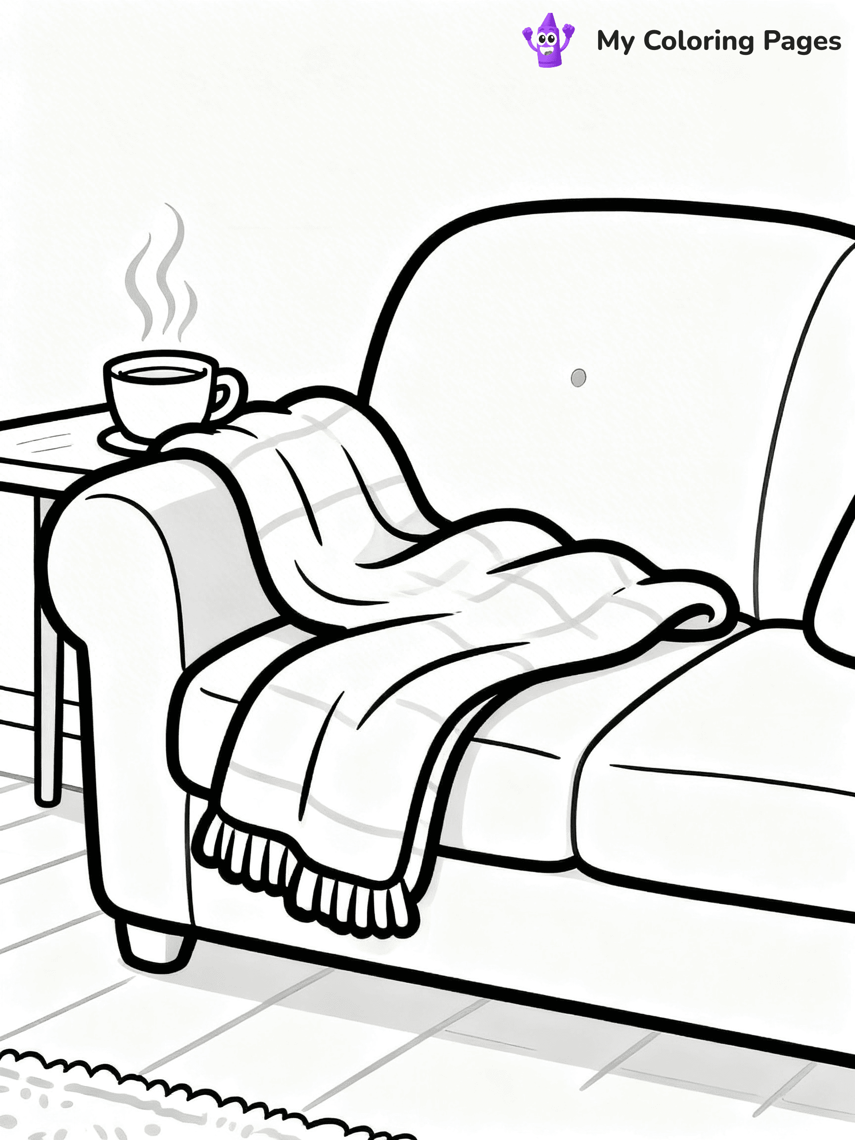 Couch Coloring Pages - 1