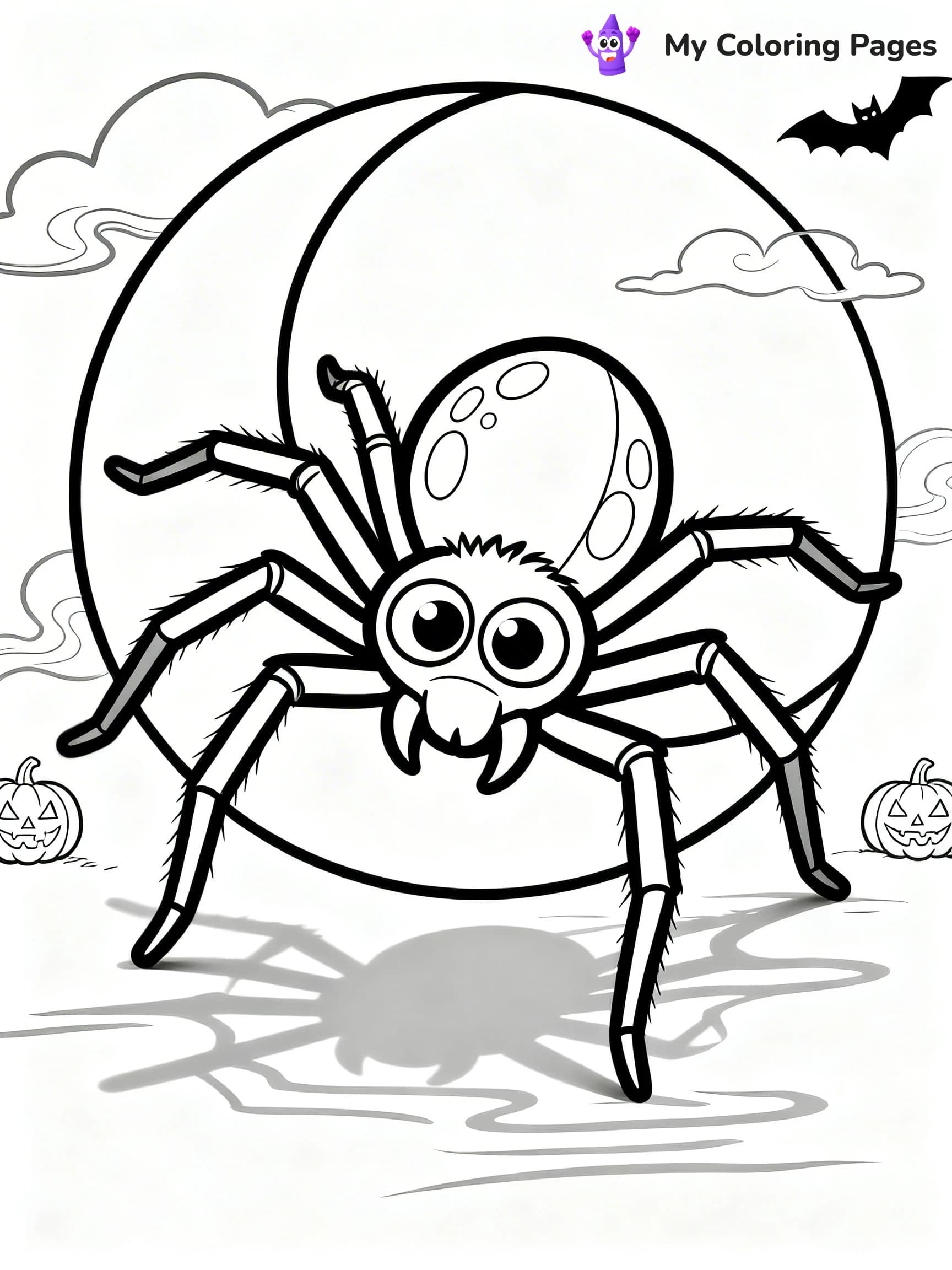 Scary Spider Coloring Pages - 12