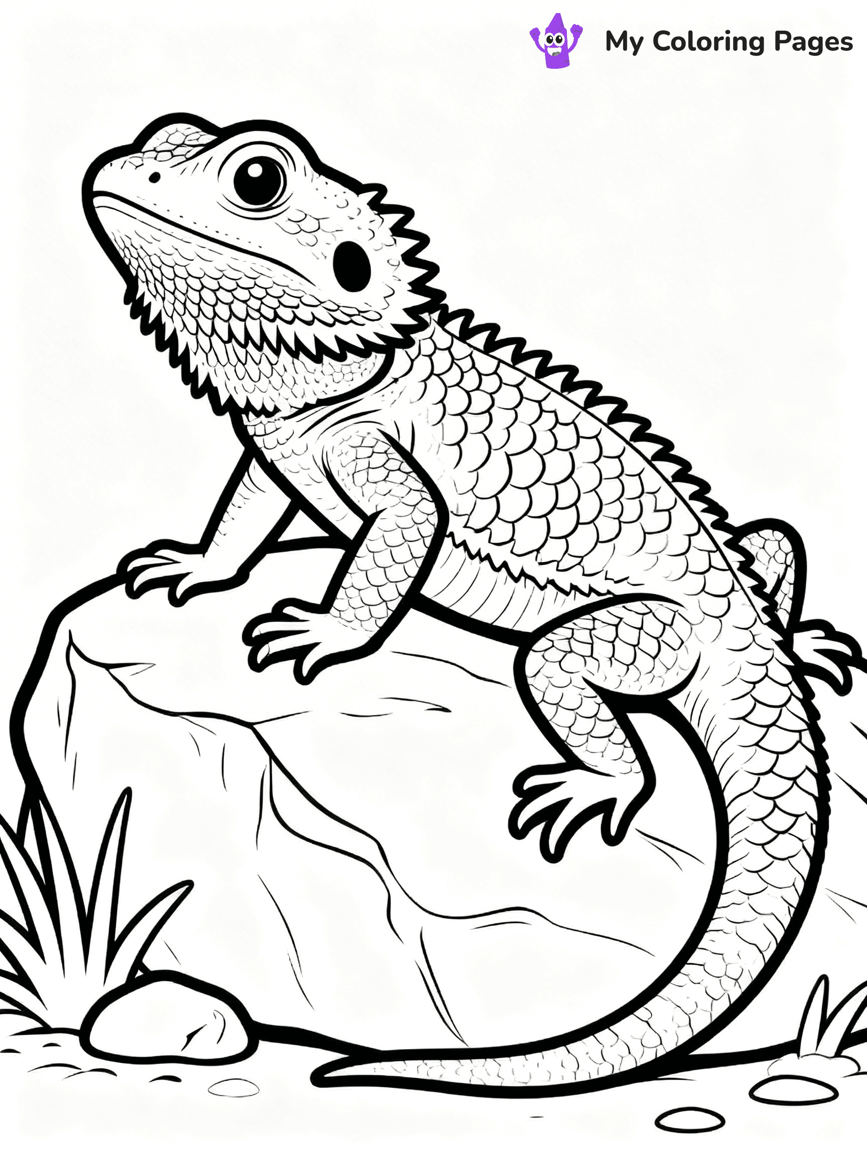 Bearded Dragon Coloring Pages - 105