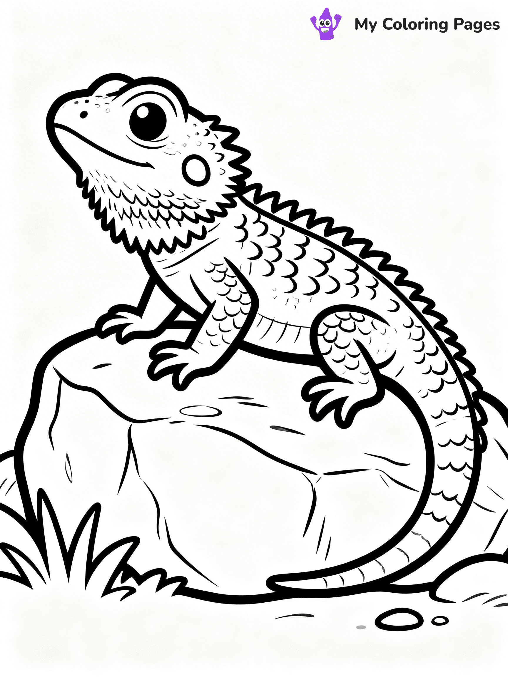 Bearded Dragon Coloring Pages - 103