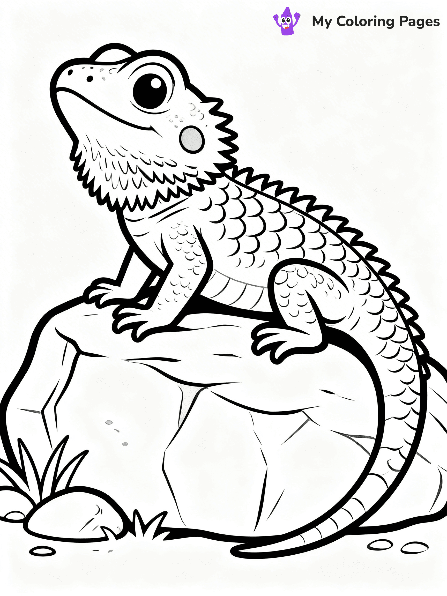 Bearded Dragon Coloring Pages - 100