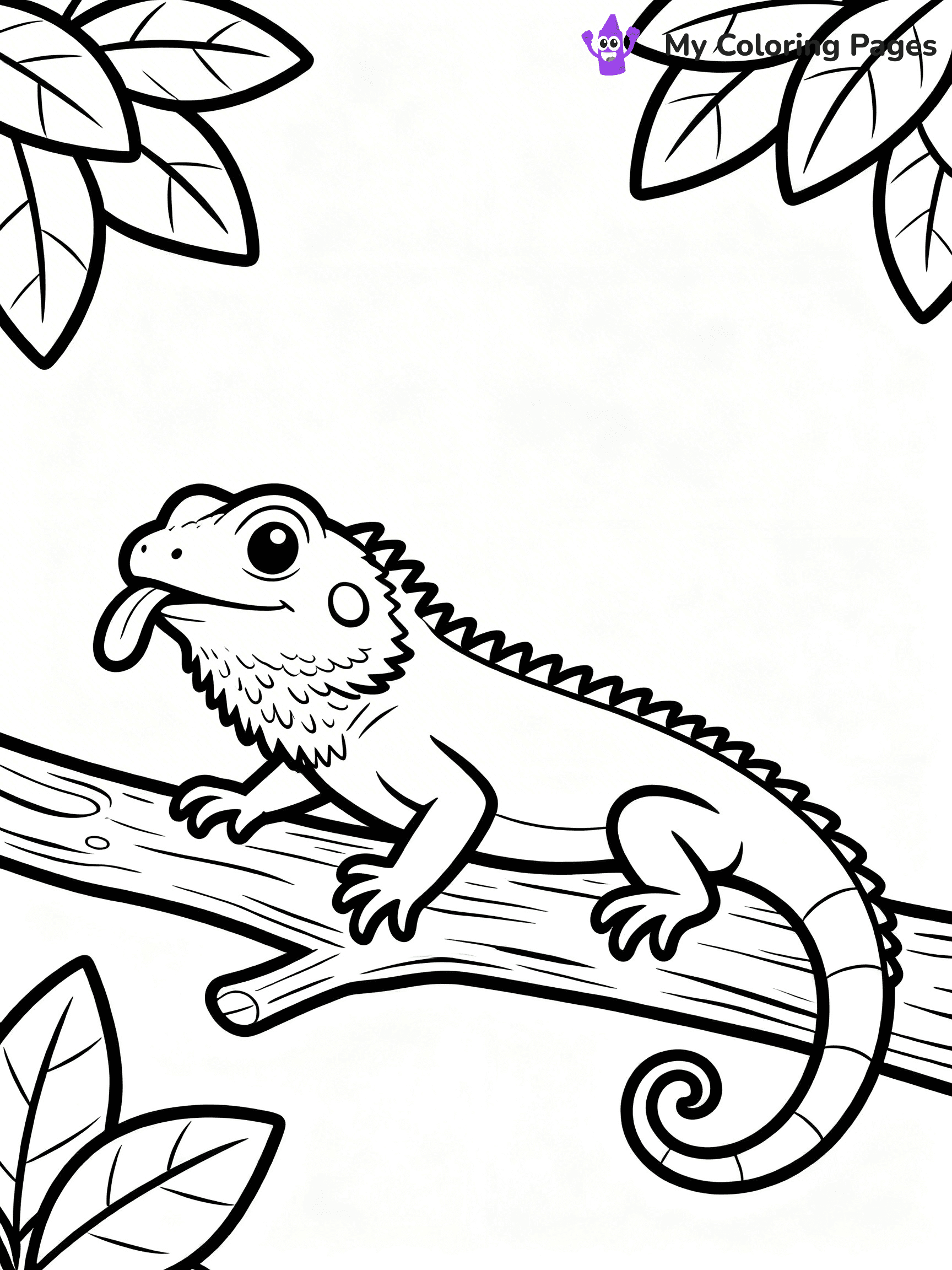 Bearded Dragon Coloring Pages - 98