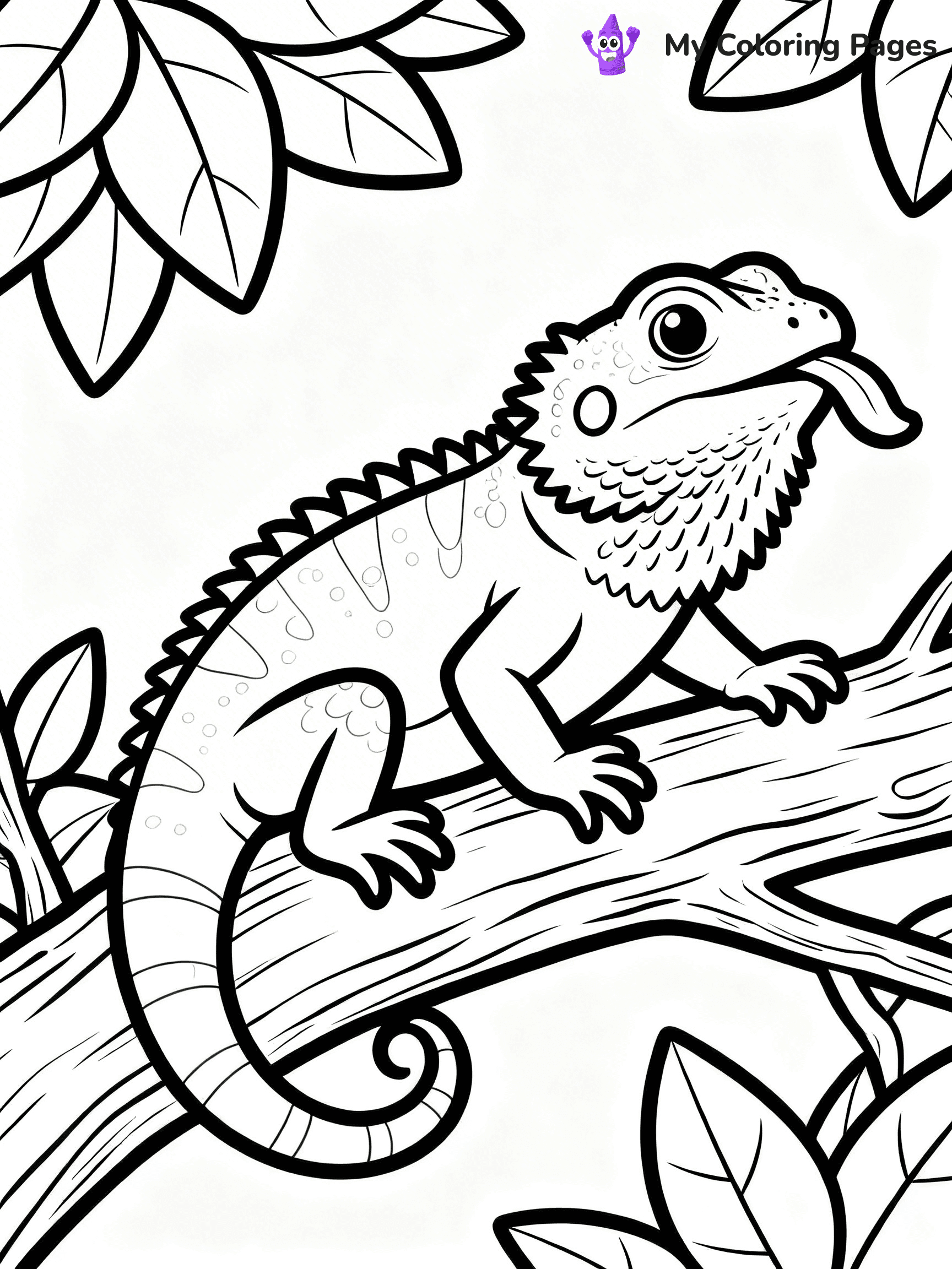 Bearded Dragon Coloring Pages - 97