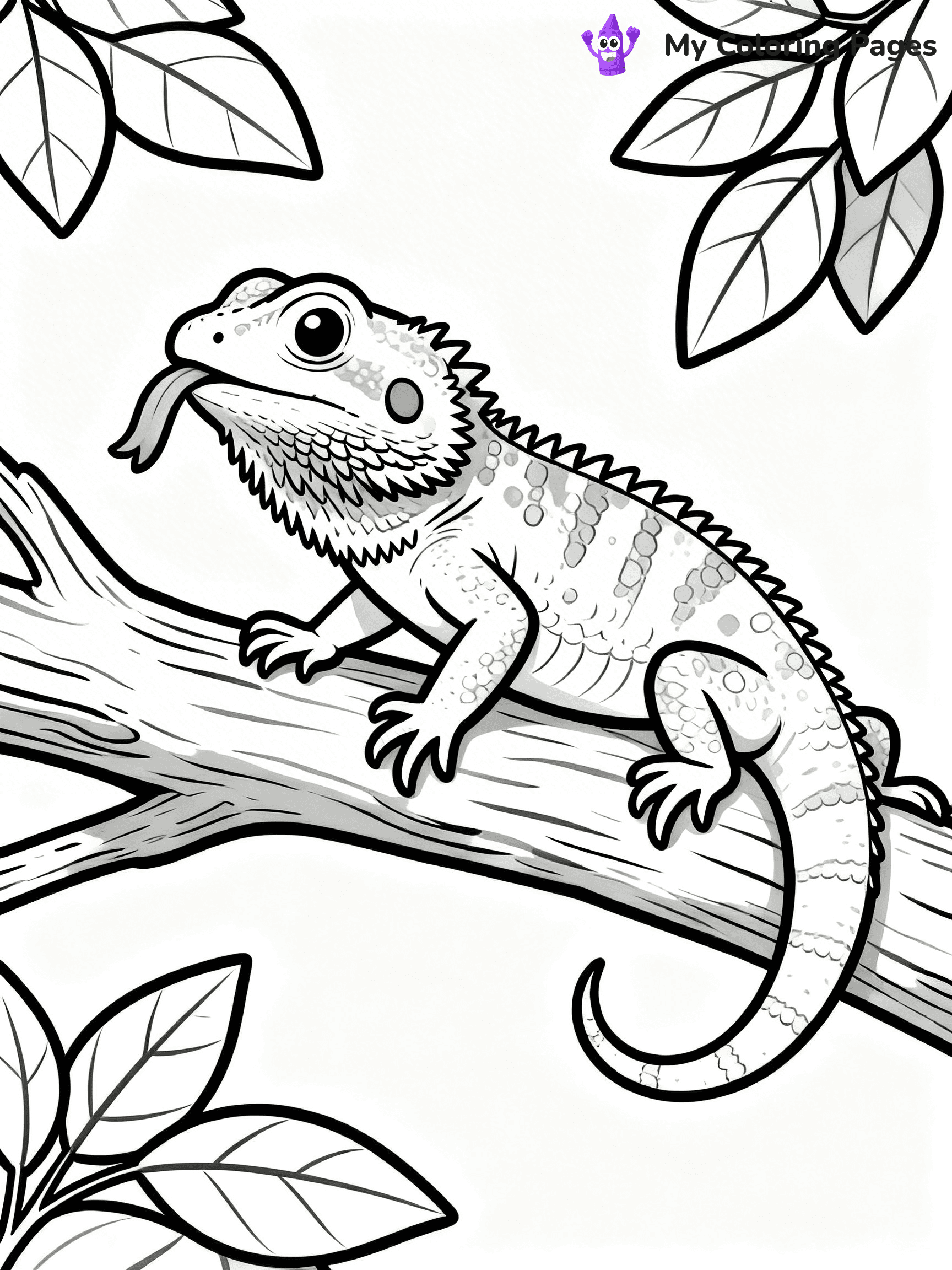 Bearded Dragon Coloring Pages - 96