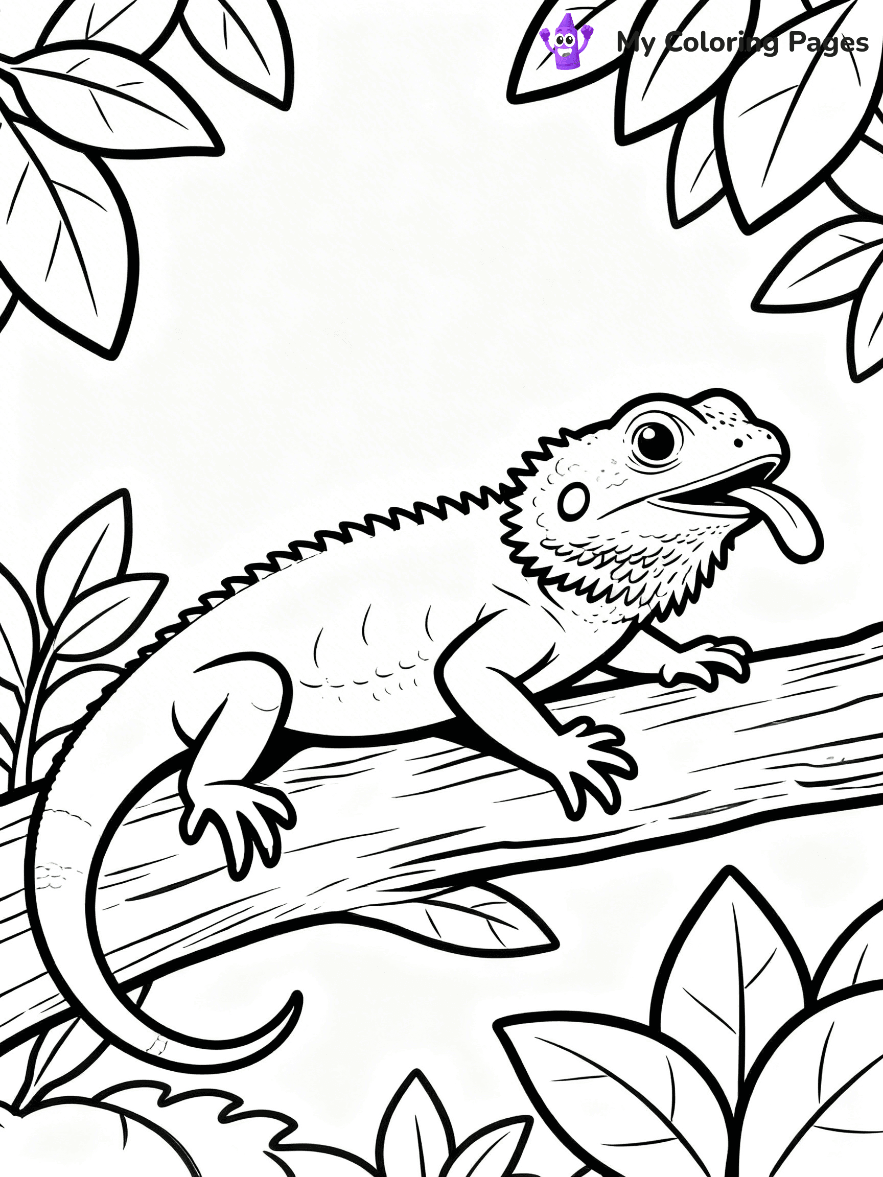 Bearded Dragon Coloring Pages - 94