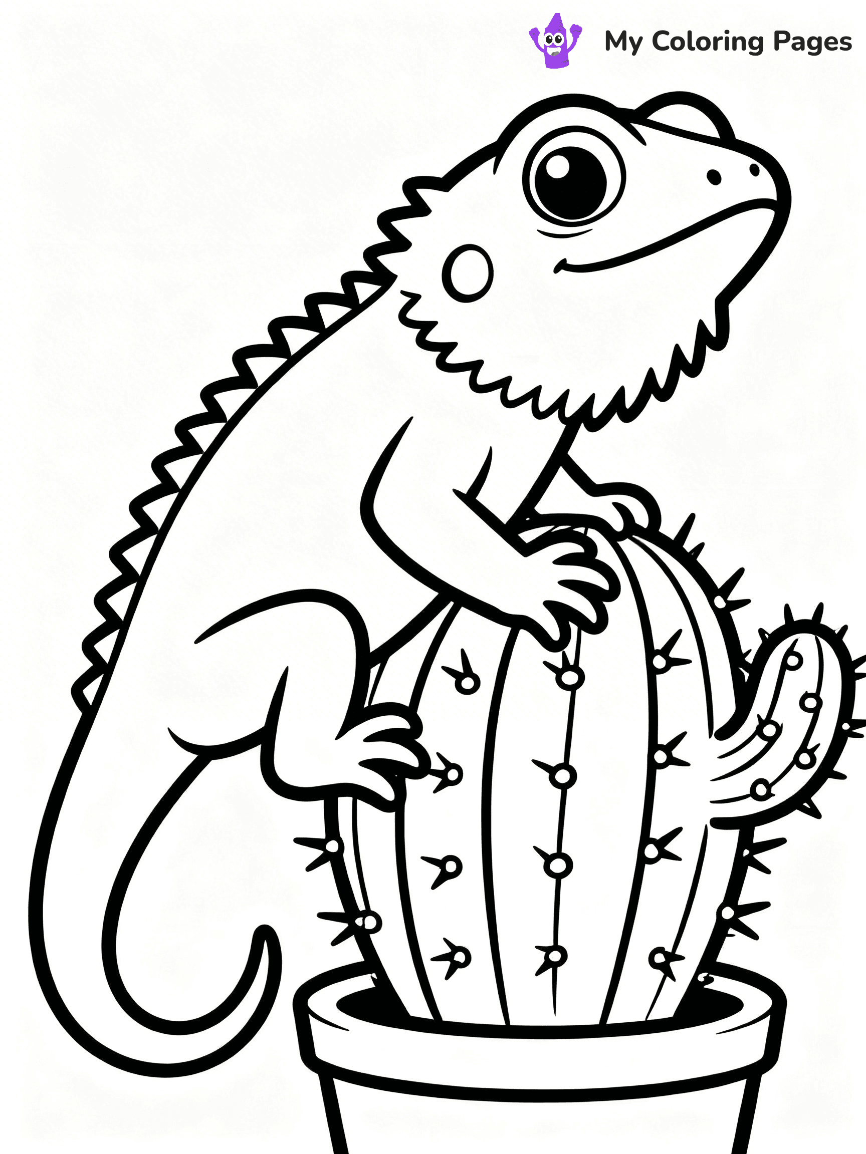 Bearded Dragon Coloring Pages - 89