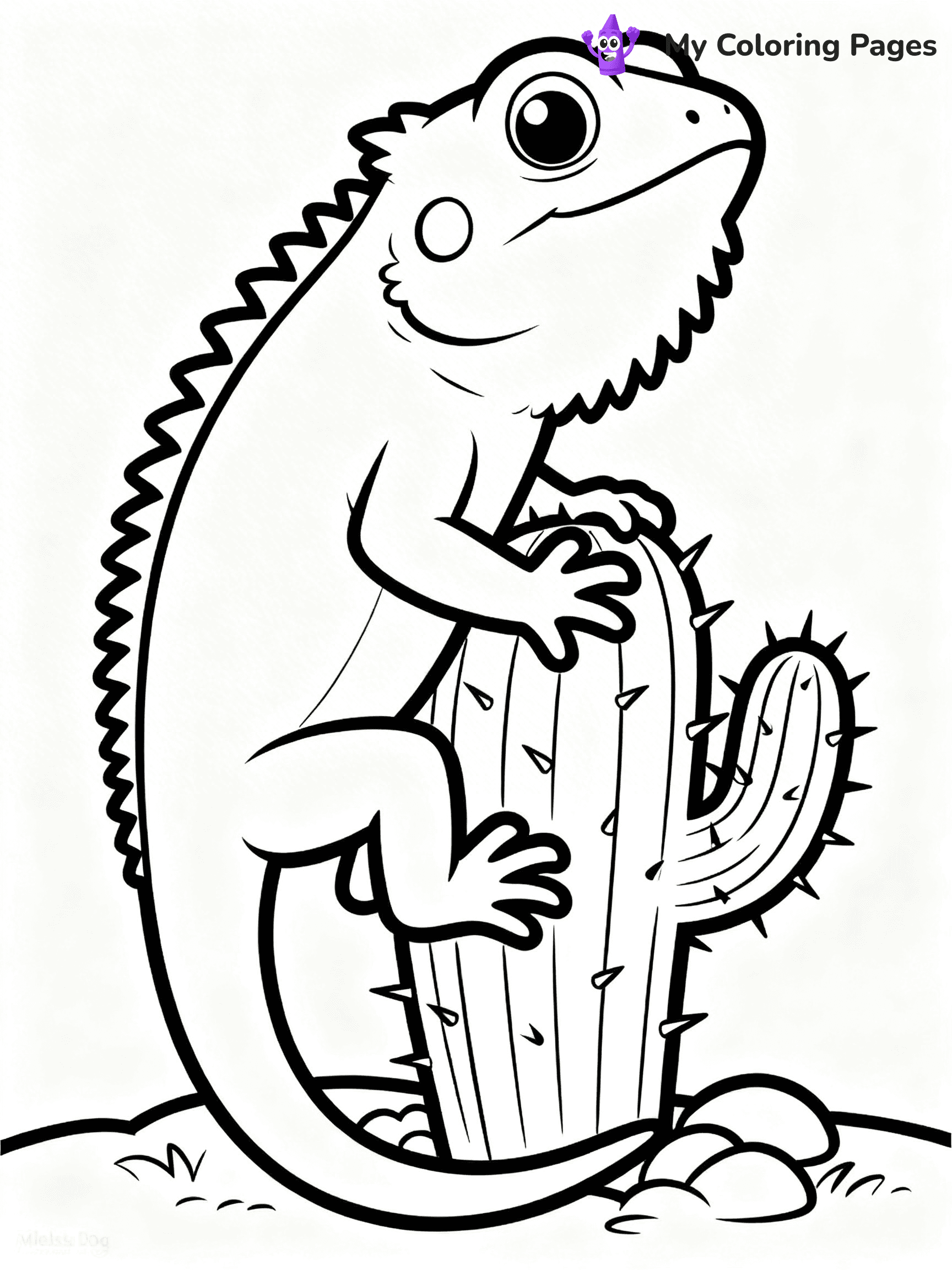Bearded Dragon Coloring Pages - 88