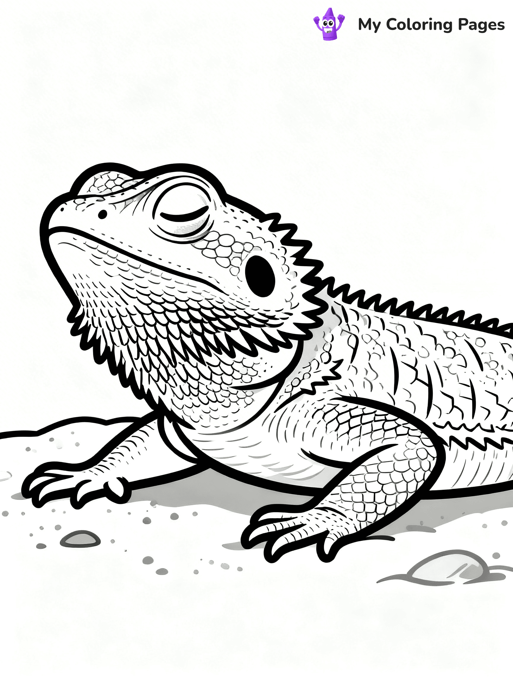 Bearded Dragon Coloring Pages - 84
